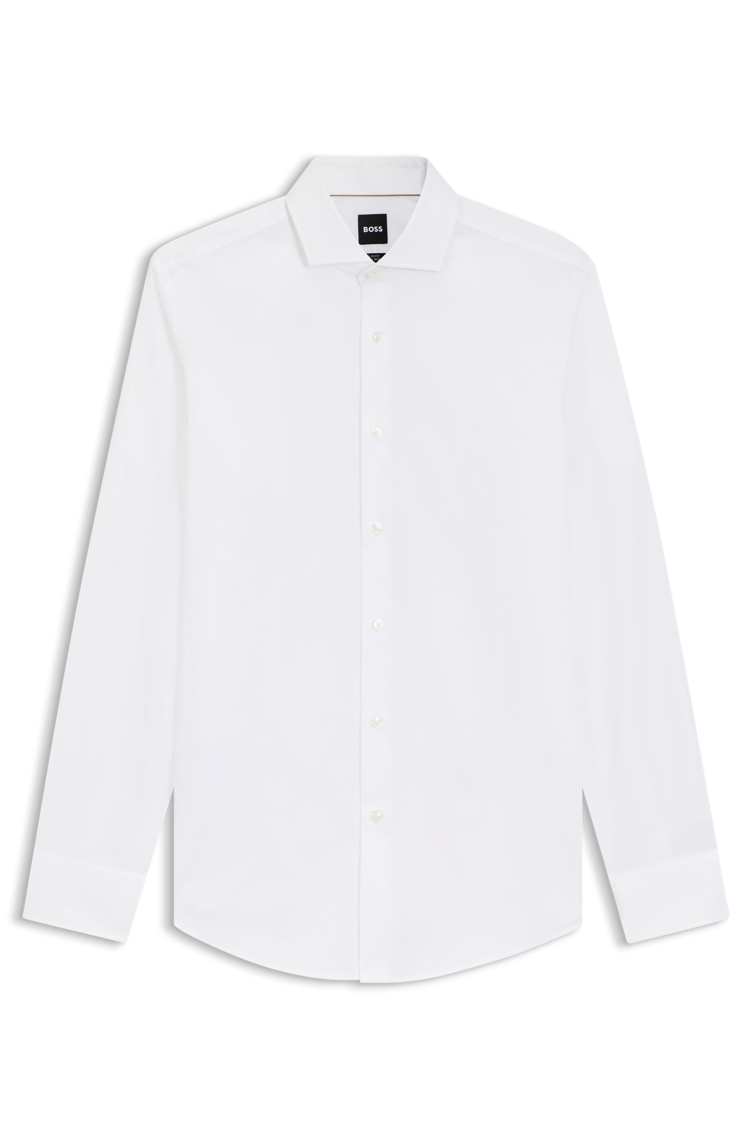 【BOSS博斯】易熨烫棉质府绸修身衬衫