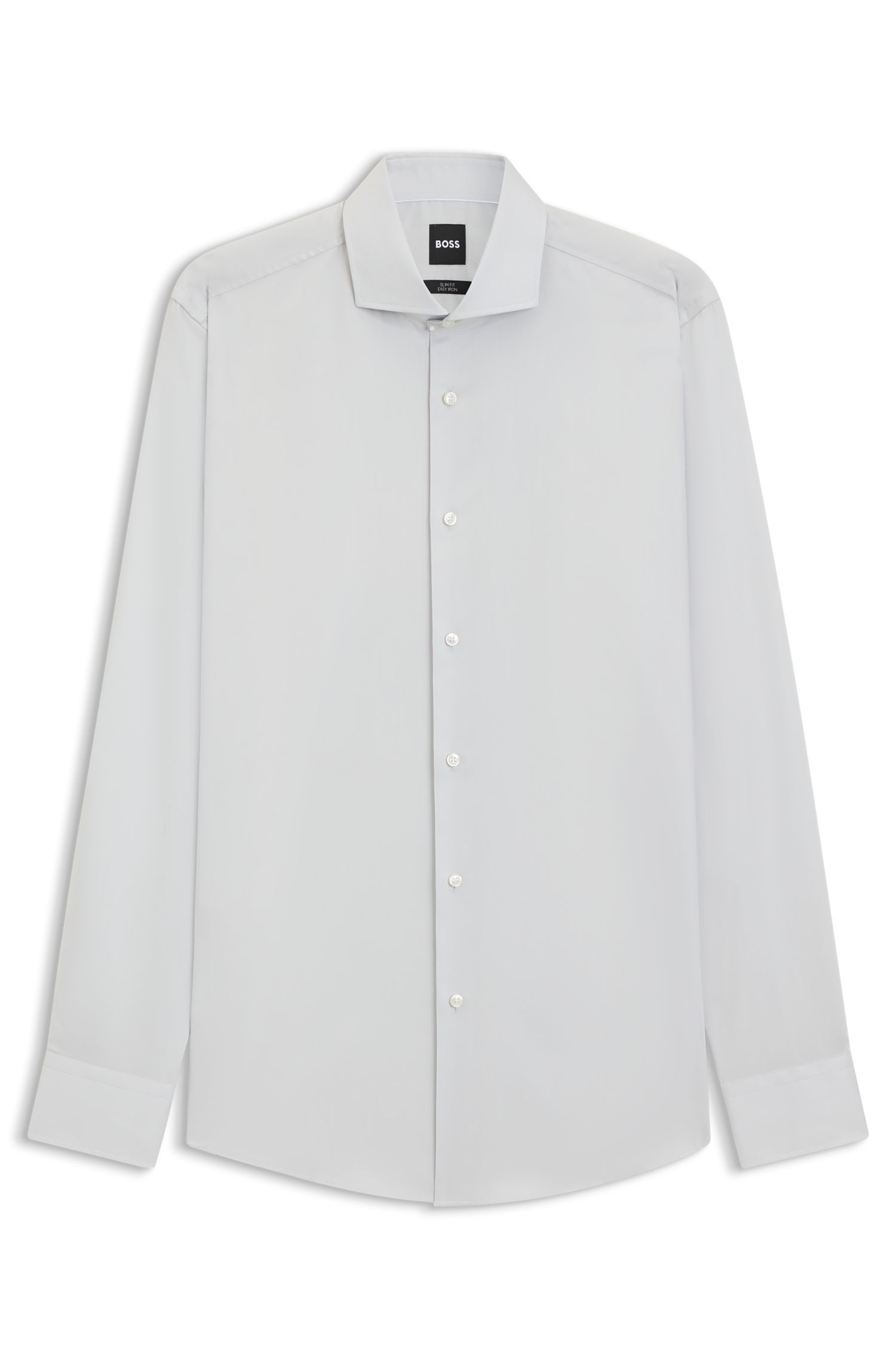 【BOSS博斯】易熨烫棉质府绸修身衬衫