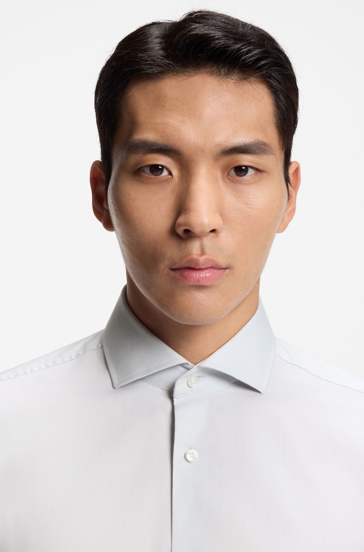 【BOSS博斯】易熨烫棉质府绸修身衬衫