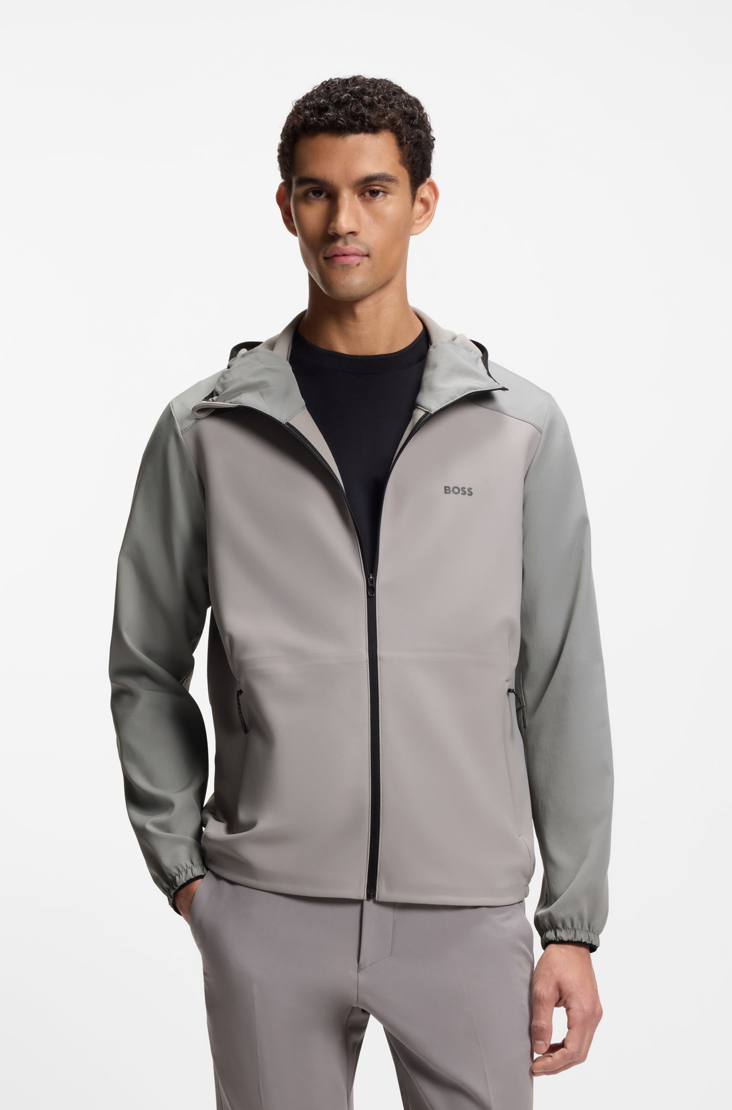 【BOSS博斯】四向弹力运动风混合夹克