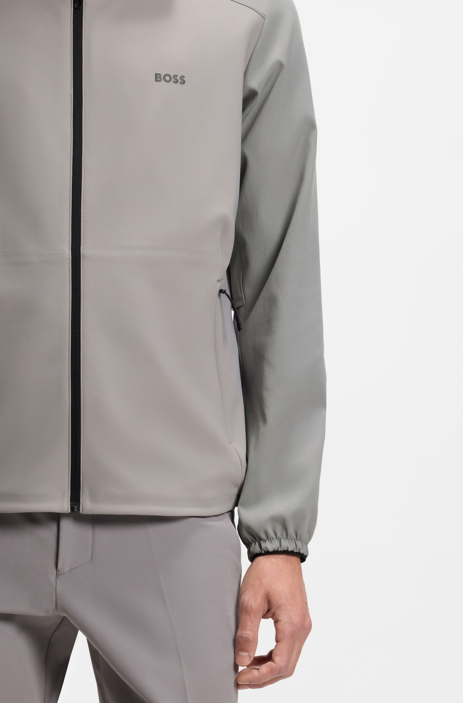 【BOSS博斯】四向弹力运动风混合夹克