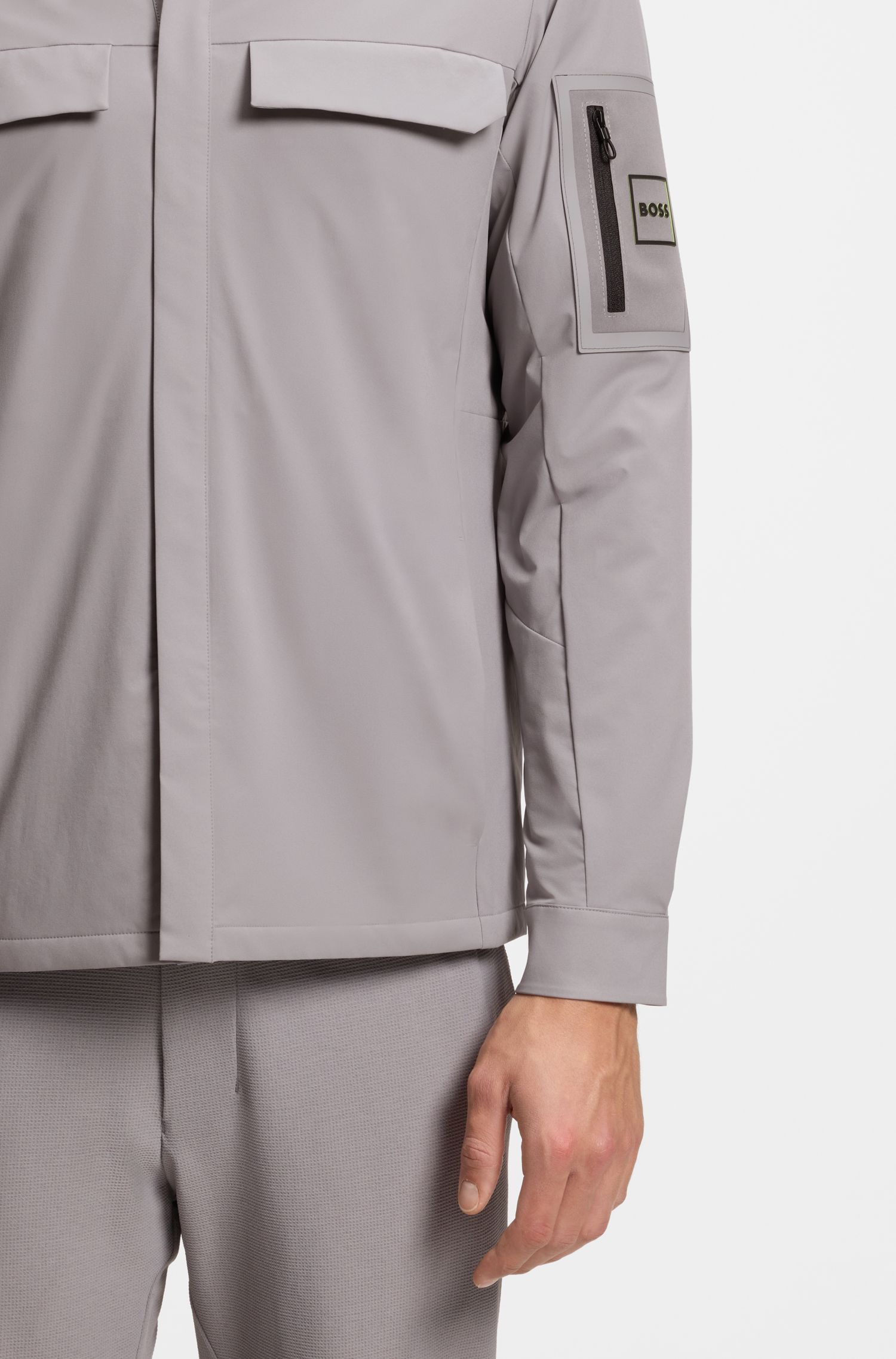 【BOSS博斯】府绸宽松版型外套衬衫