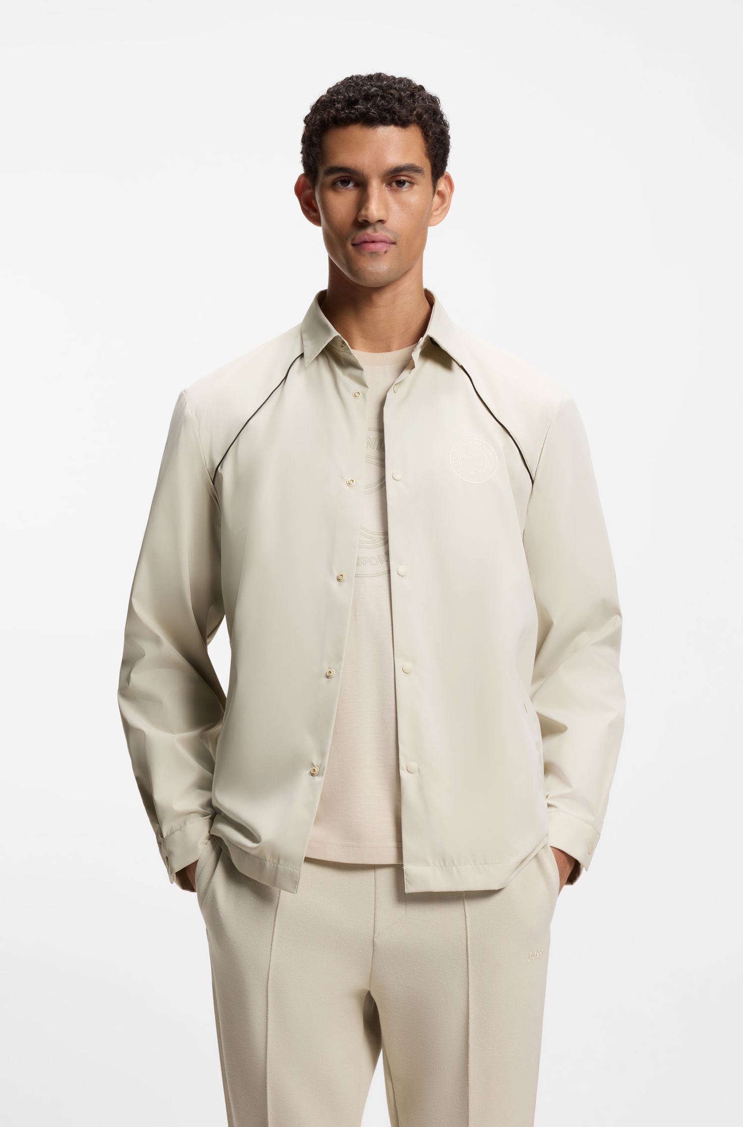 【BOSS博斯】饰面宽松版型外套衬衫