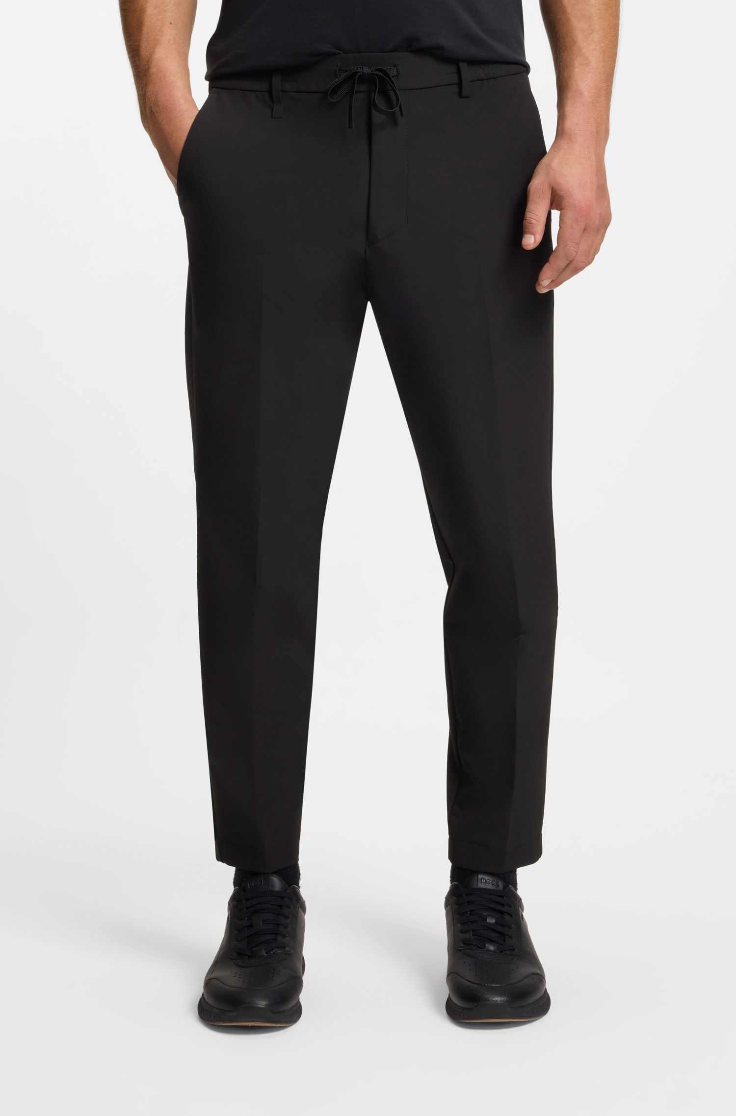 【BOSS博斯】饰面锥形长裤