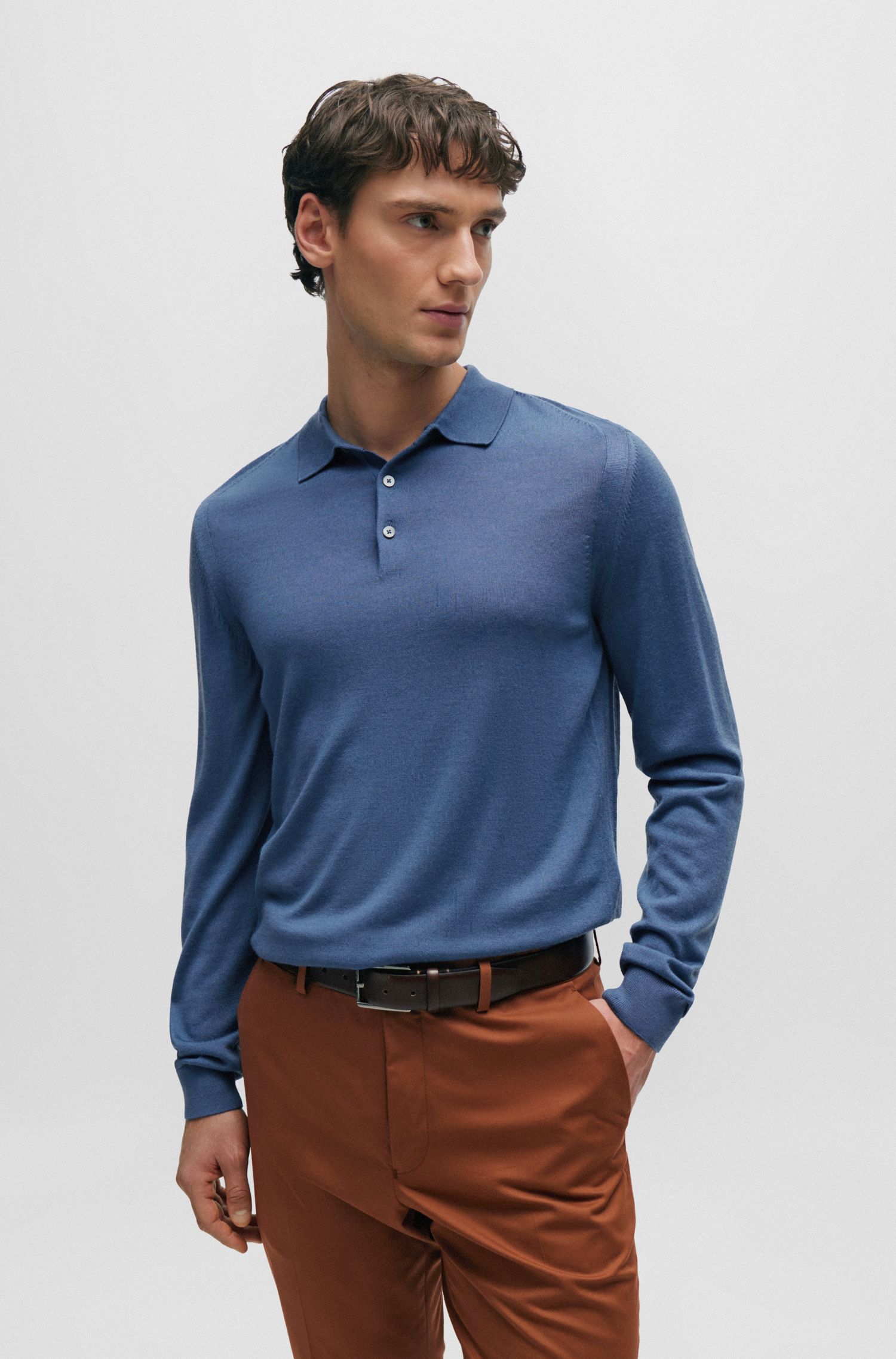 【BOSS博斯】常规版型Polo领针织衫