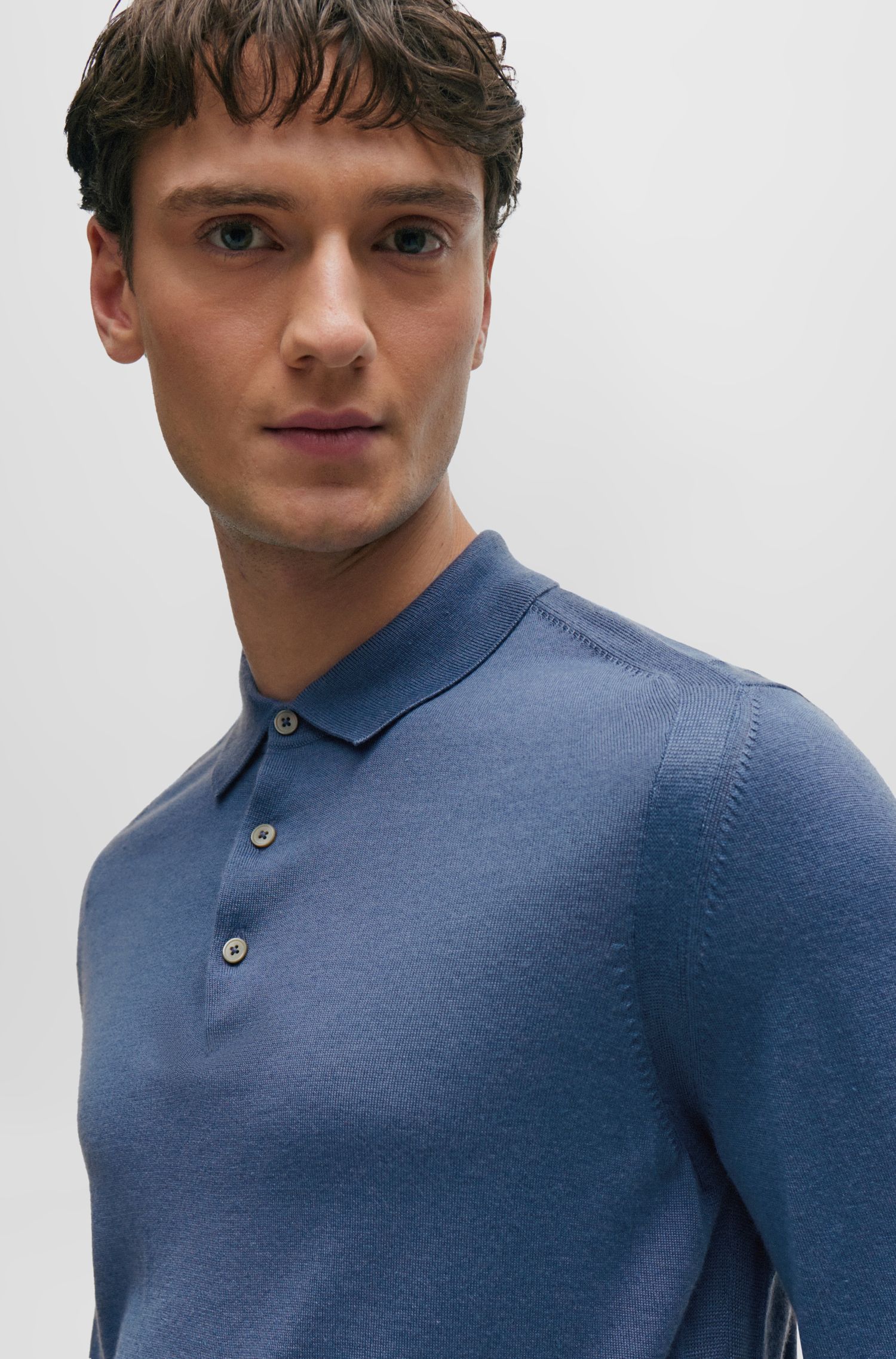 【BOSS博斯】常规版型Polo领针织衫