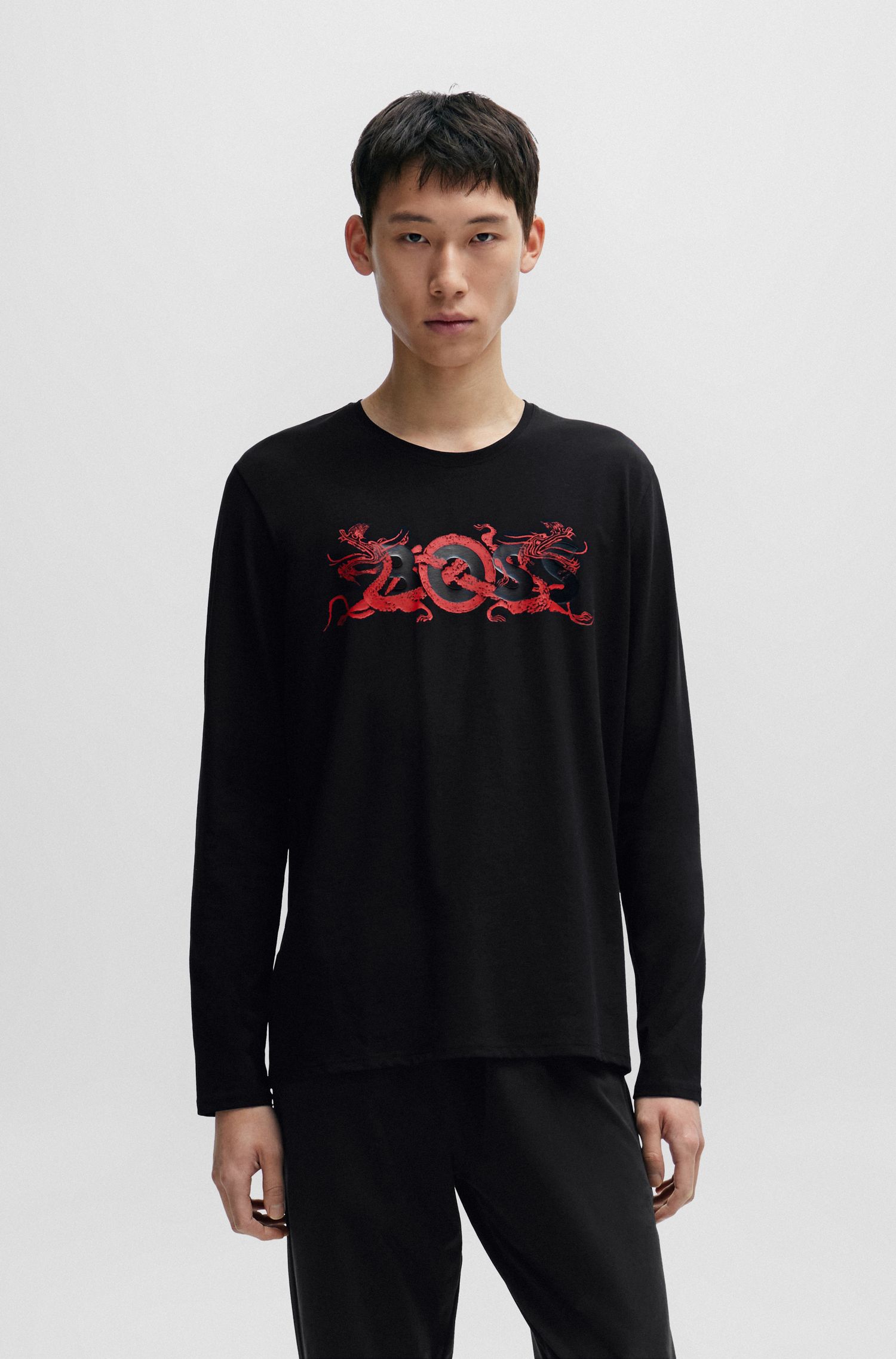 【BOSS博斯】艺术图案礼盒装弹力棉睡衣