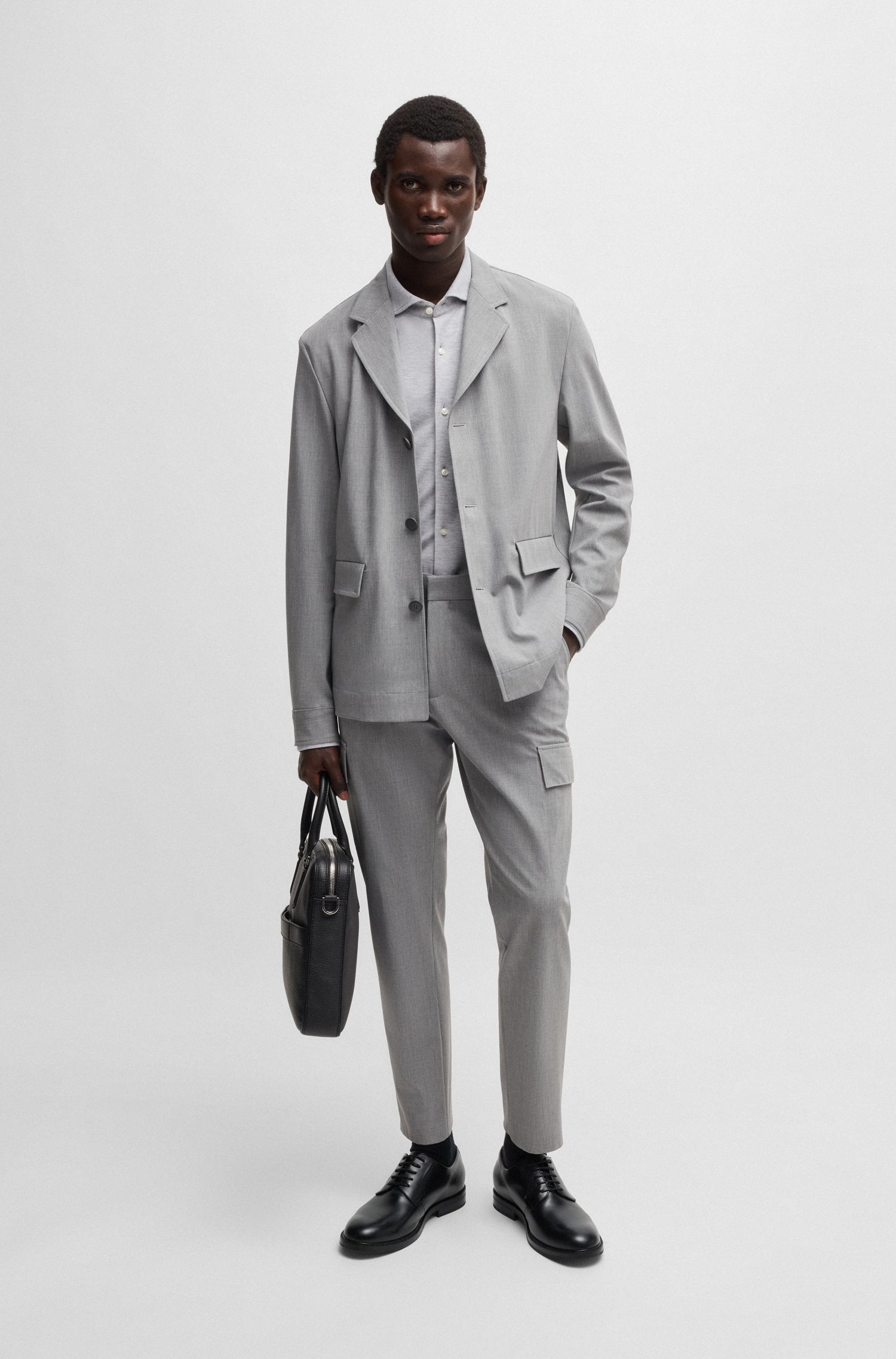 【BOSS博斯】Dressletic 皮革德比鞋