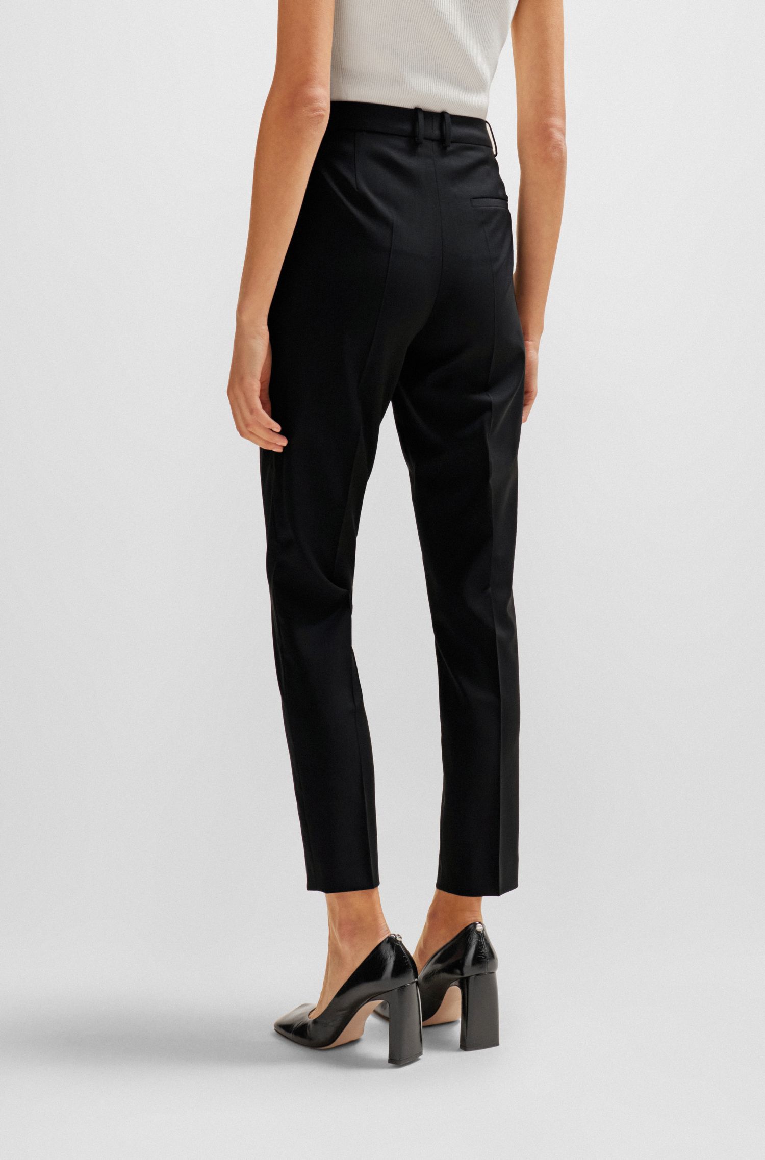 【BOSS博斯】羊毛常规版型七分裤