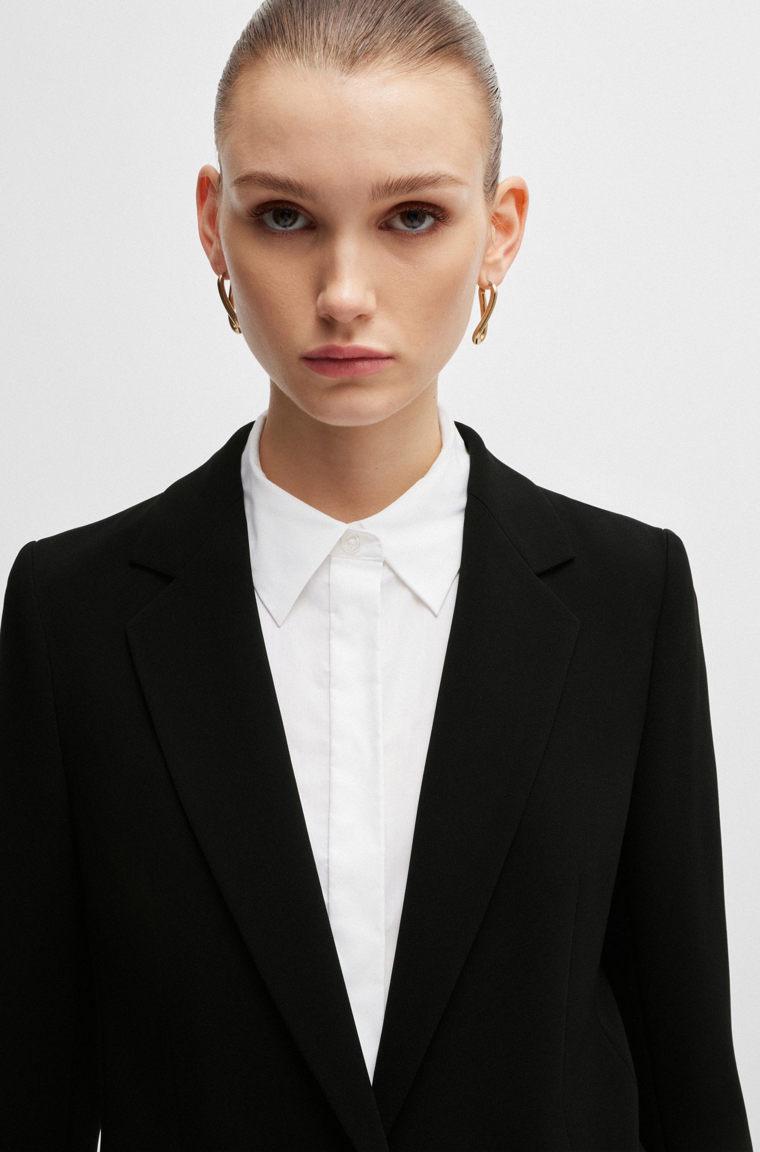 【BOSS博斯】常规版型绉纱面料夹克