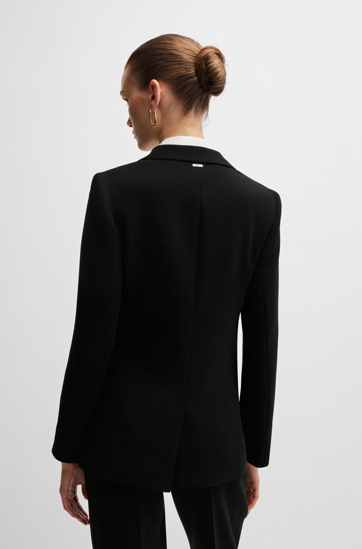 【BOSS博斯】常规版型绉纱面料夹克