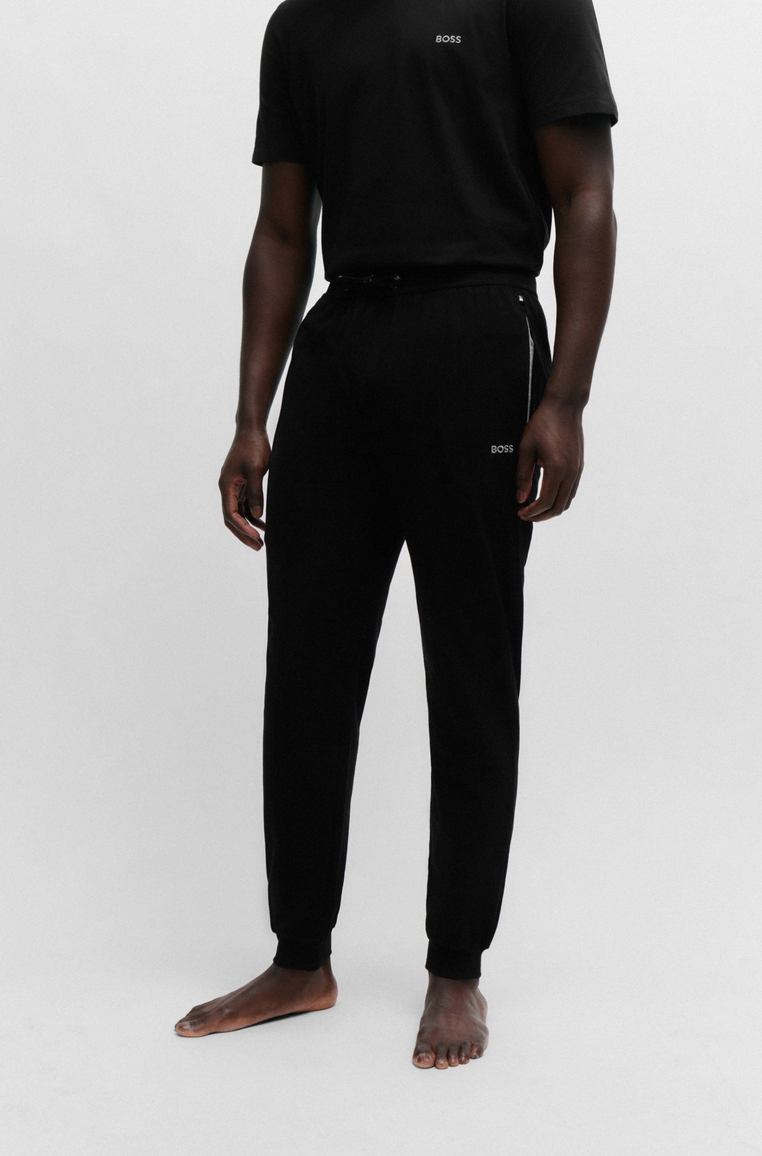 【BOSS博斯】徽标细节装饰弹力棉运动裤