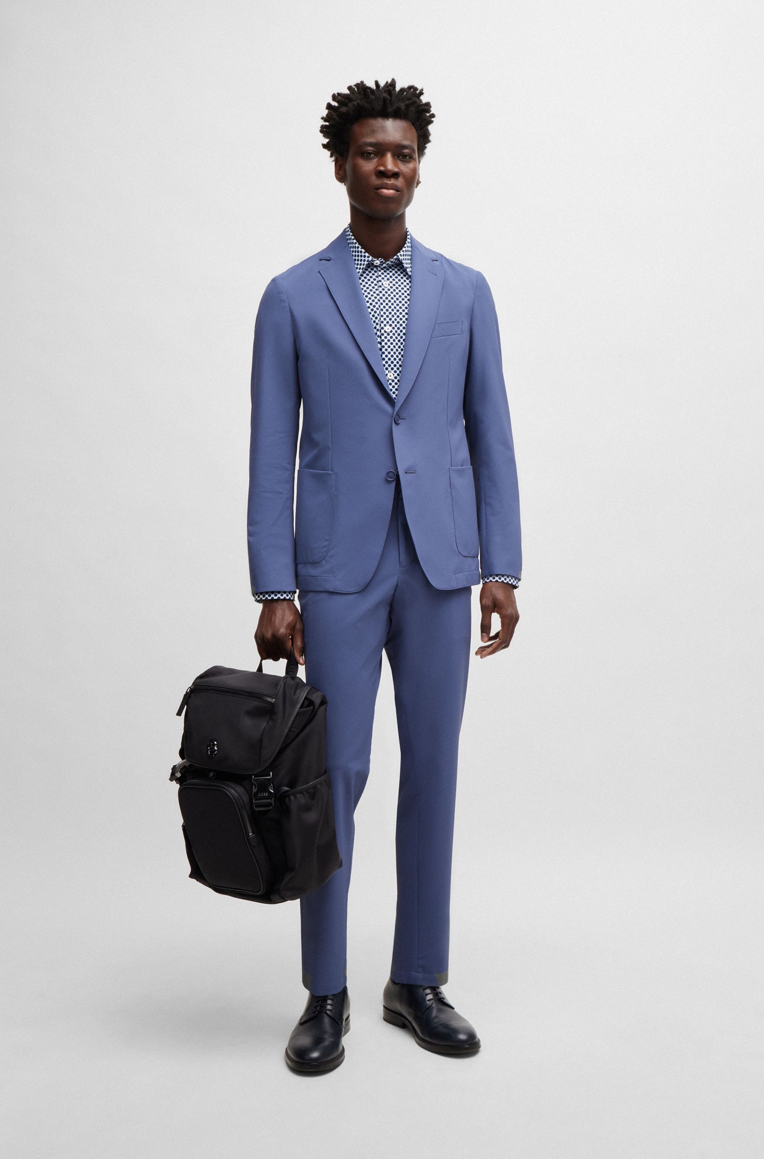 【BOSS博斯】弹力面料修身版型长裤