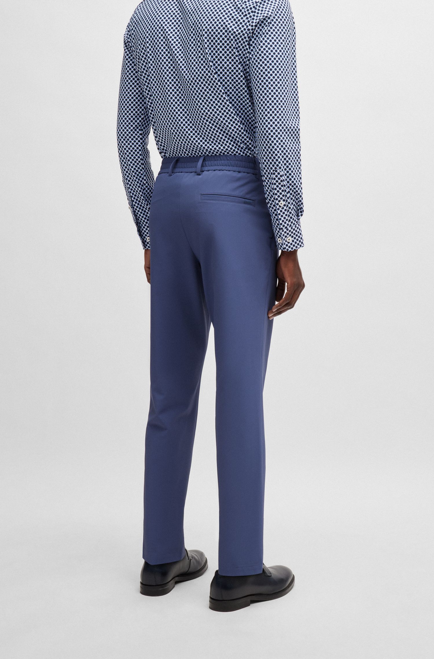 【BOSS博斯】弹力面料修身版型长裤