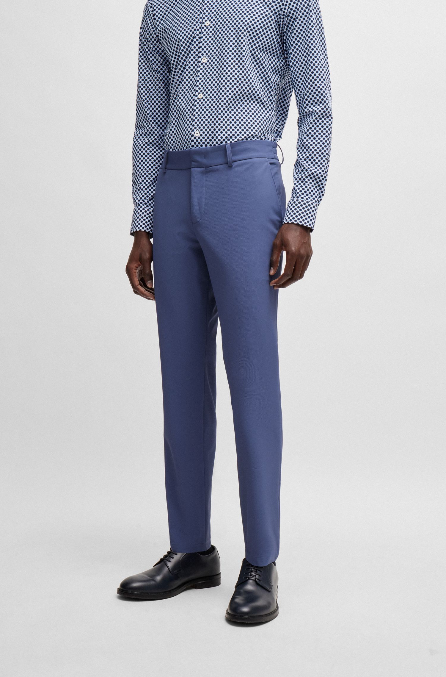 【BOSS博斯】弹力面料修身版型长裤