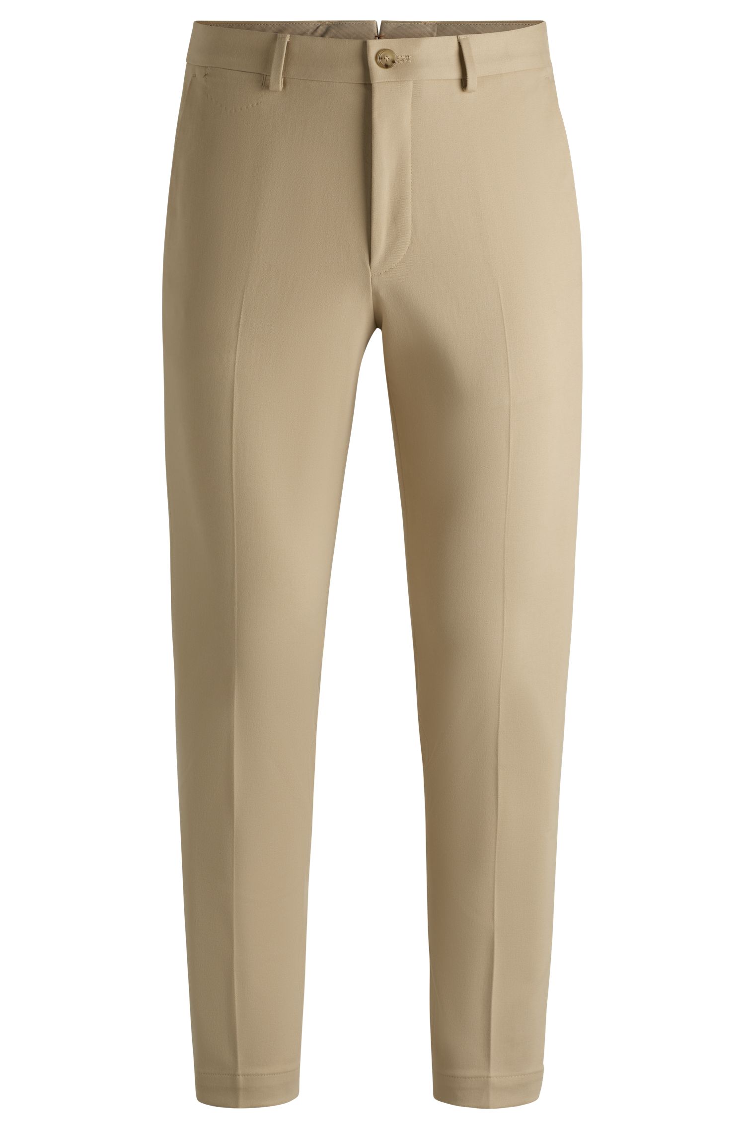 【BOSS博斯】弹力棉质和羊绒混纺修身长裤