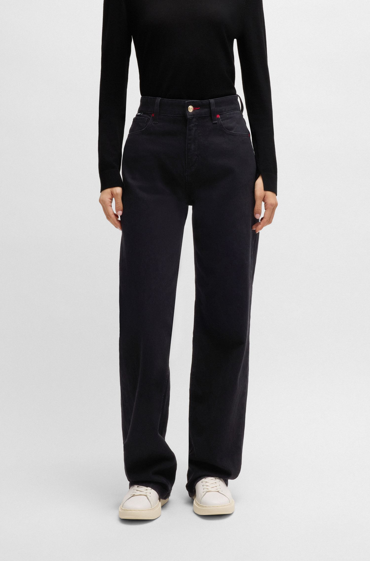 【BOSS博斯】经典黑色牛仔裤