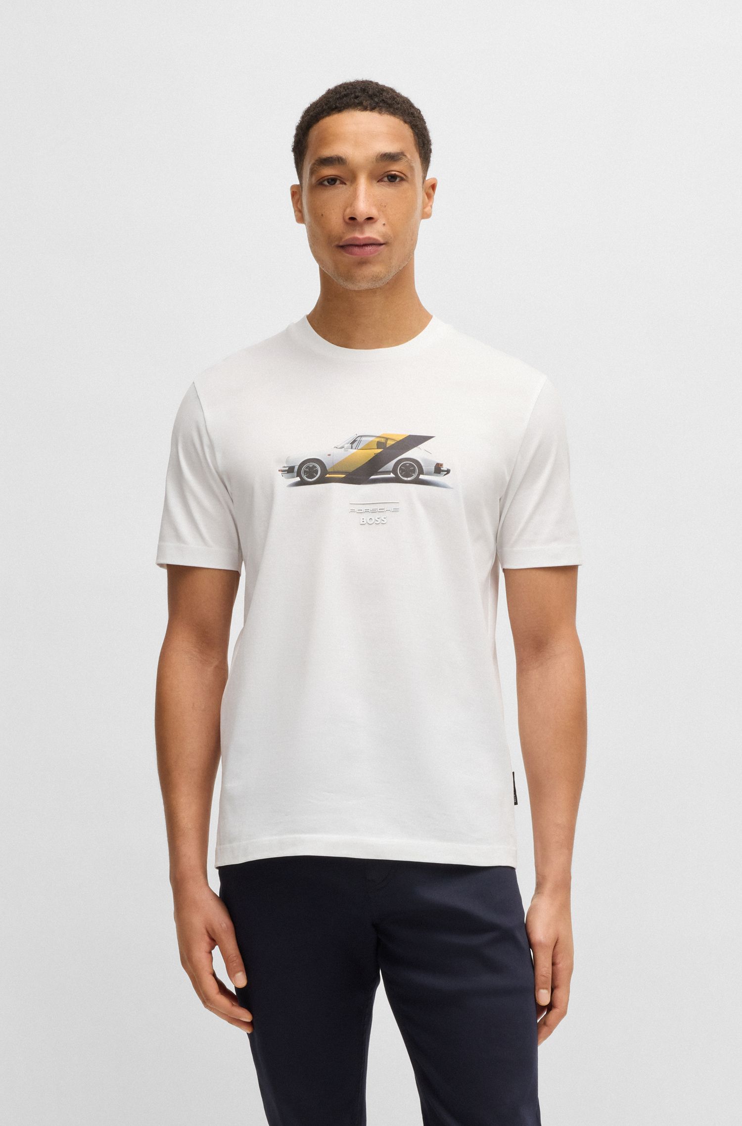 Porsche x BOSS 联名品牌丝光棉T恤