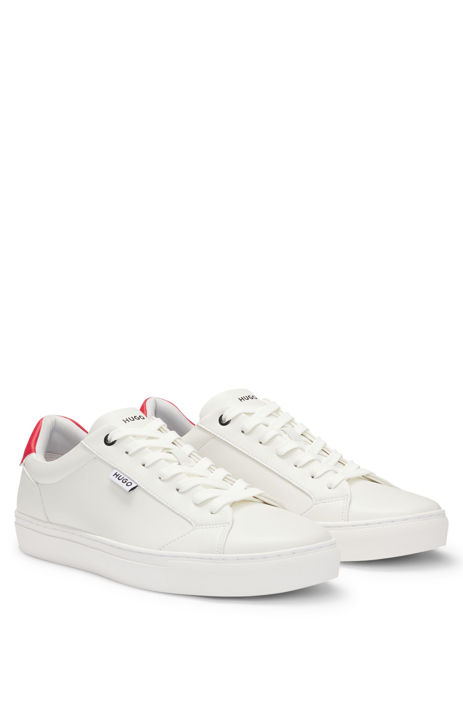 【HUGO雨果】撞色后饰片人造革运动鞋