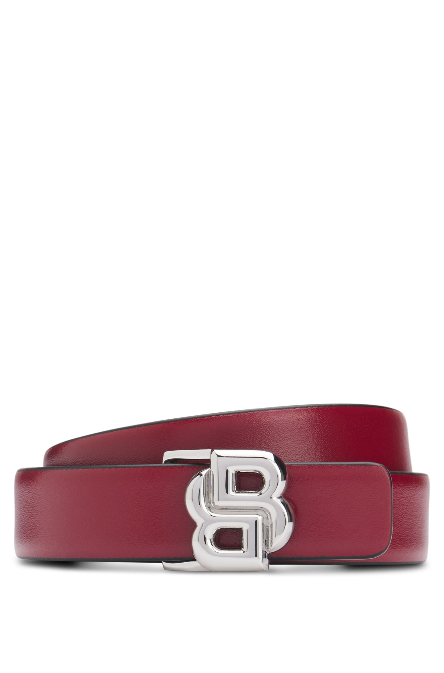 【BOSS博斯】双 B 造型交织字母图案意大利皮革腰带