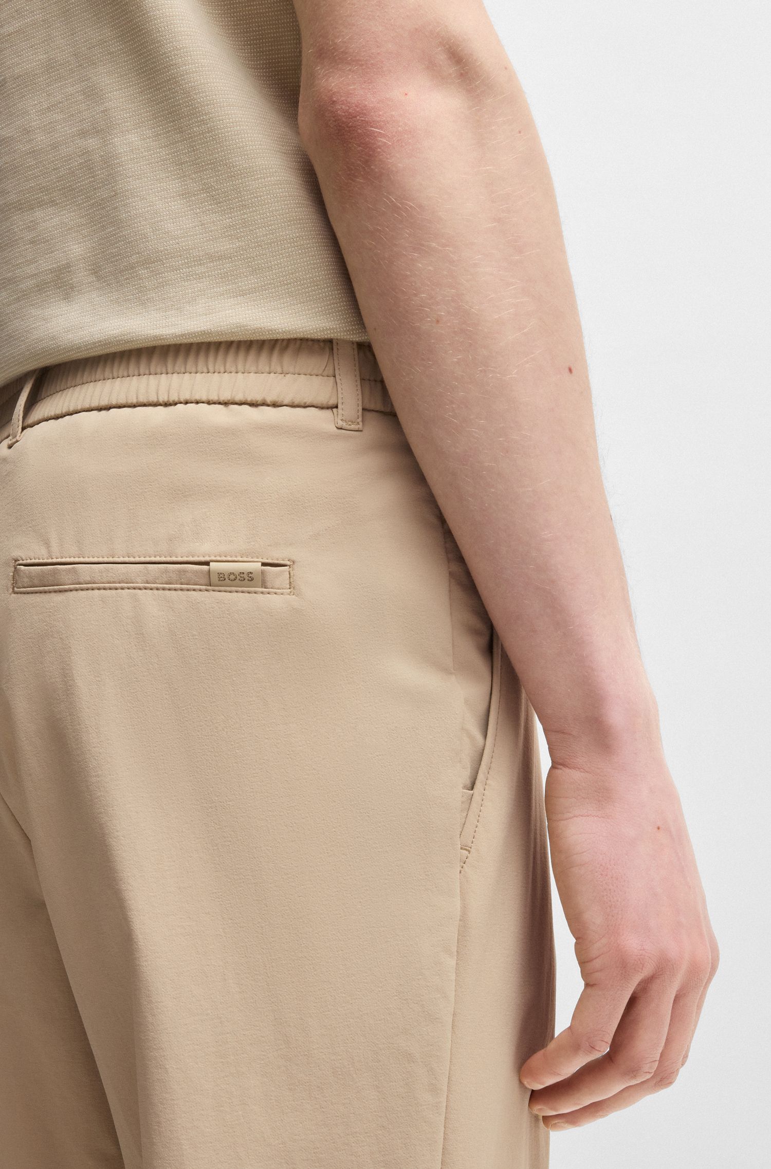 【BOSS博斯】便携设计弹力软质面料修身长裤