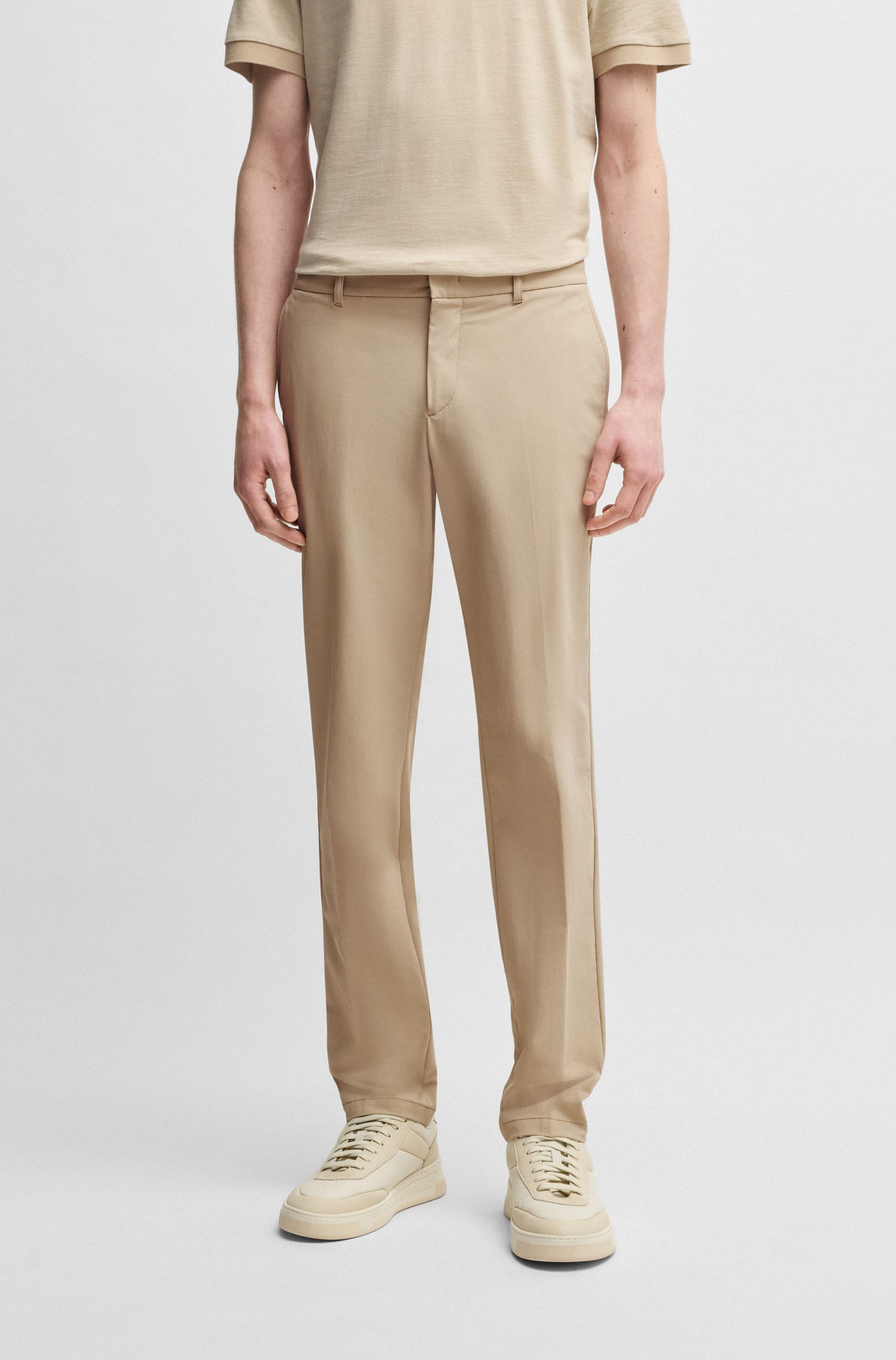 【BOSS博斯】便携设计弹力软质面料修身长裤