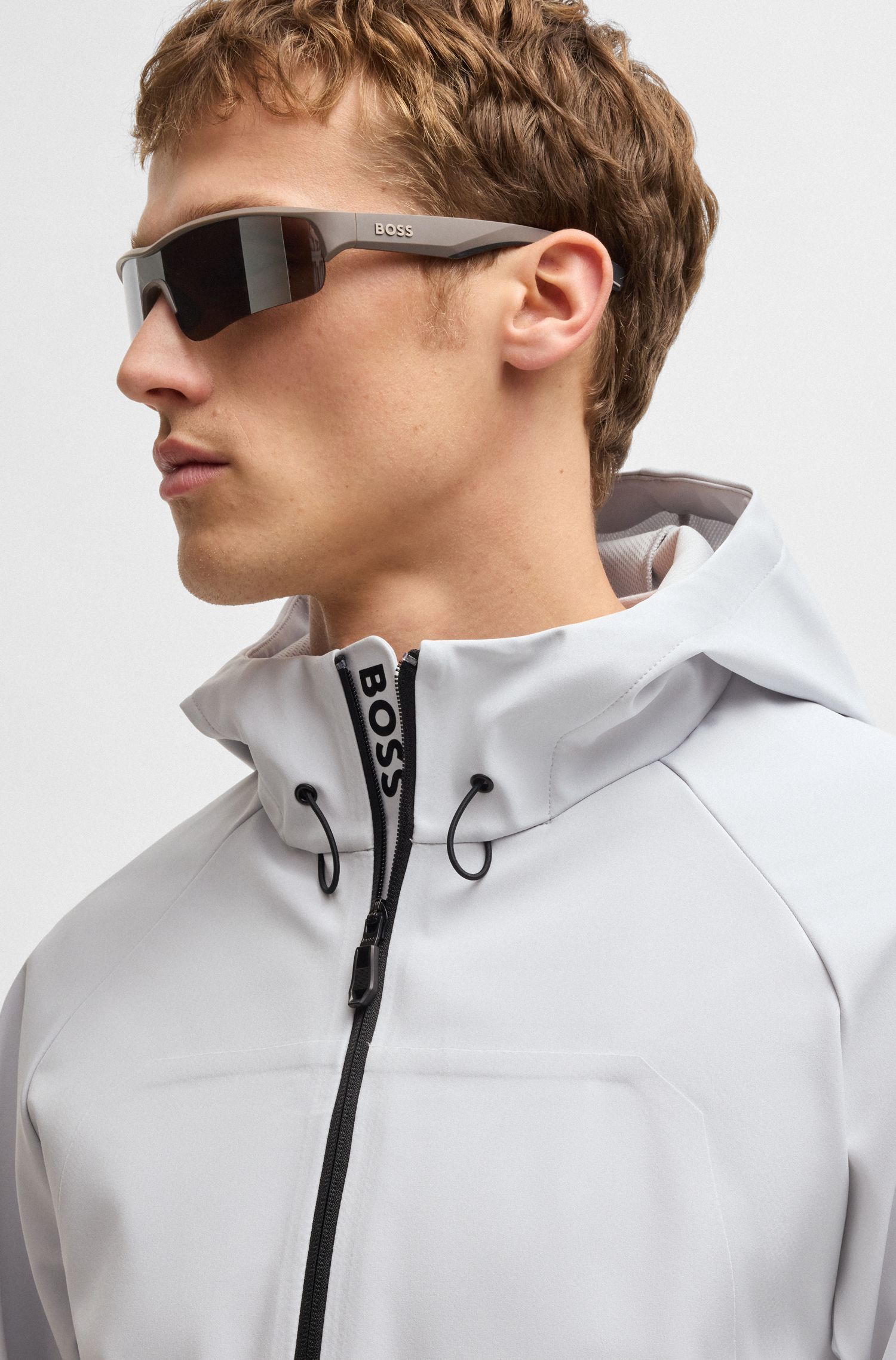 【BOSS博斯】软壳面料连帽夹克