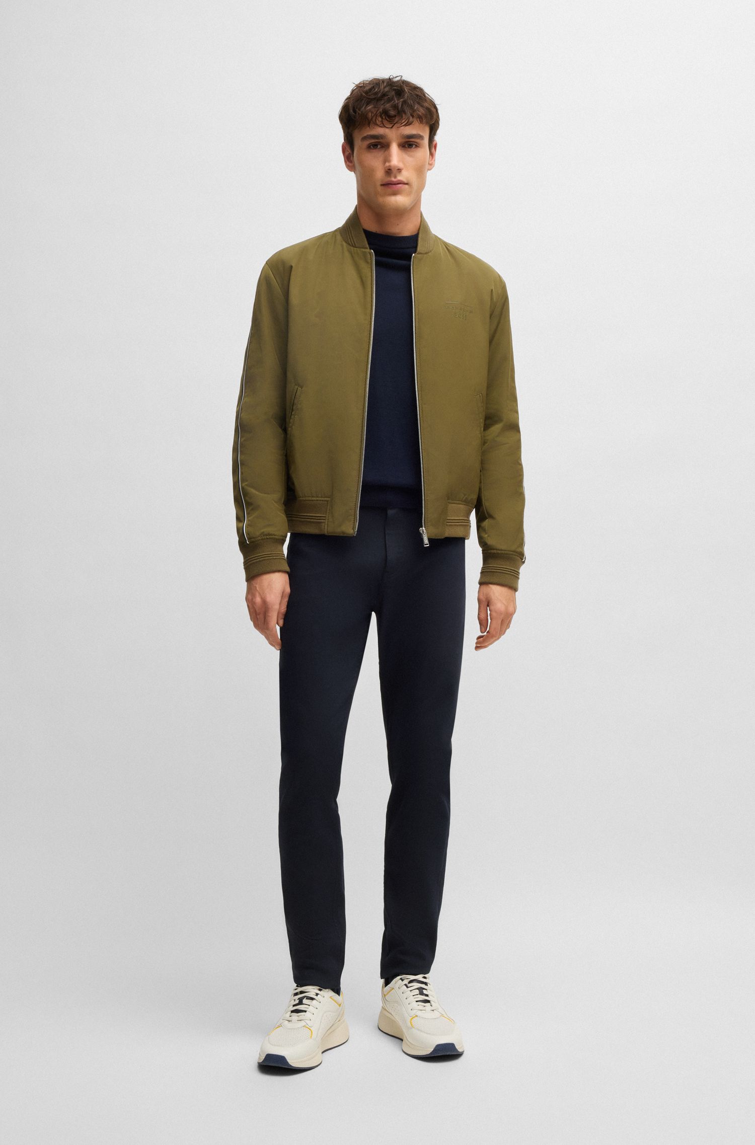 Porsche x BOSS 弹力牛仔锥形版型牛仔裤