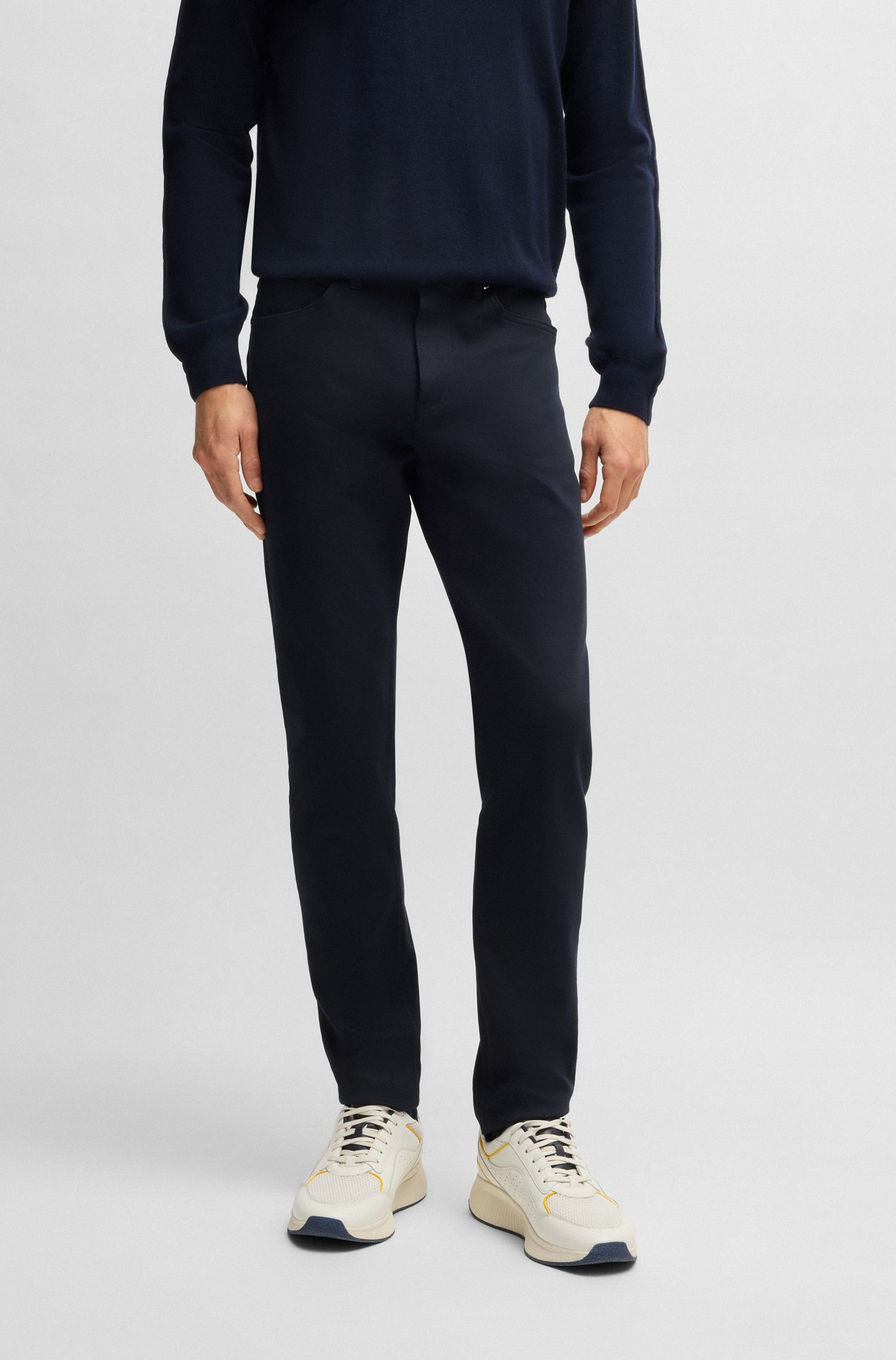 Porsche x BOSS 弹力牛仔锥形版型牛仔裤