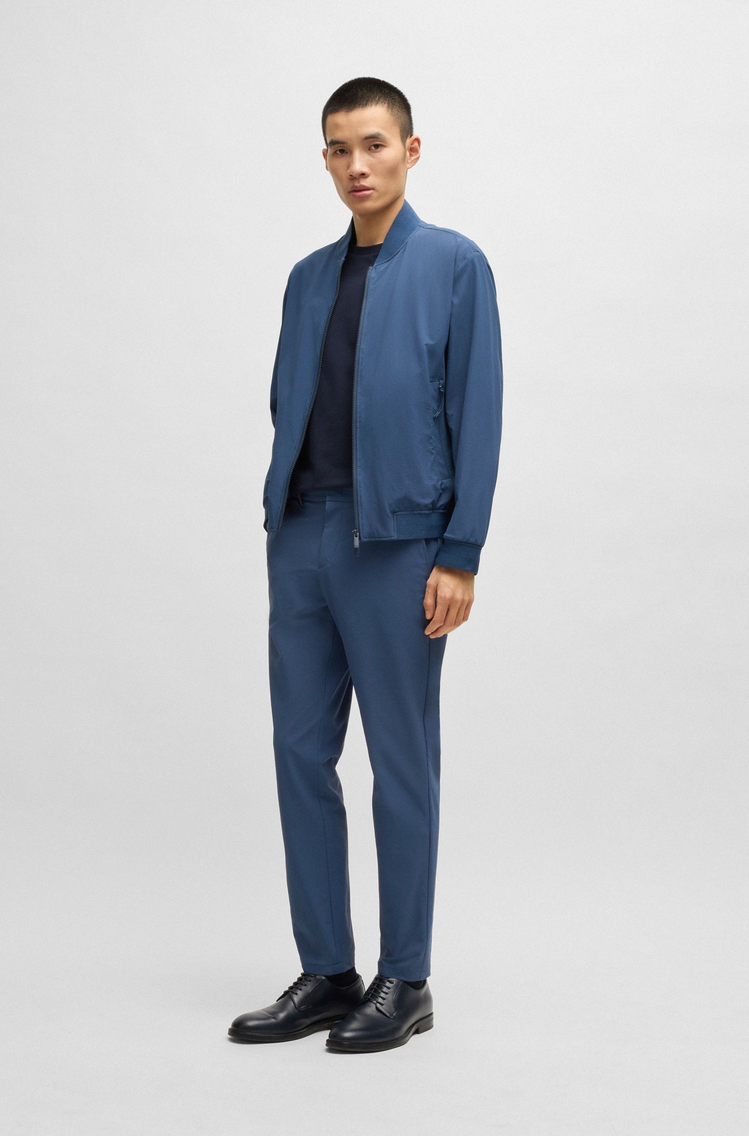 【BOSS博斯】针织装饰修身束腰夹克