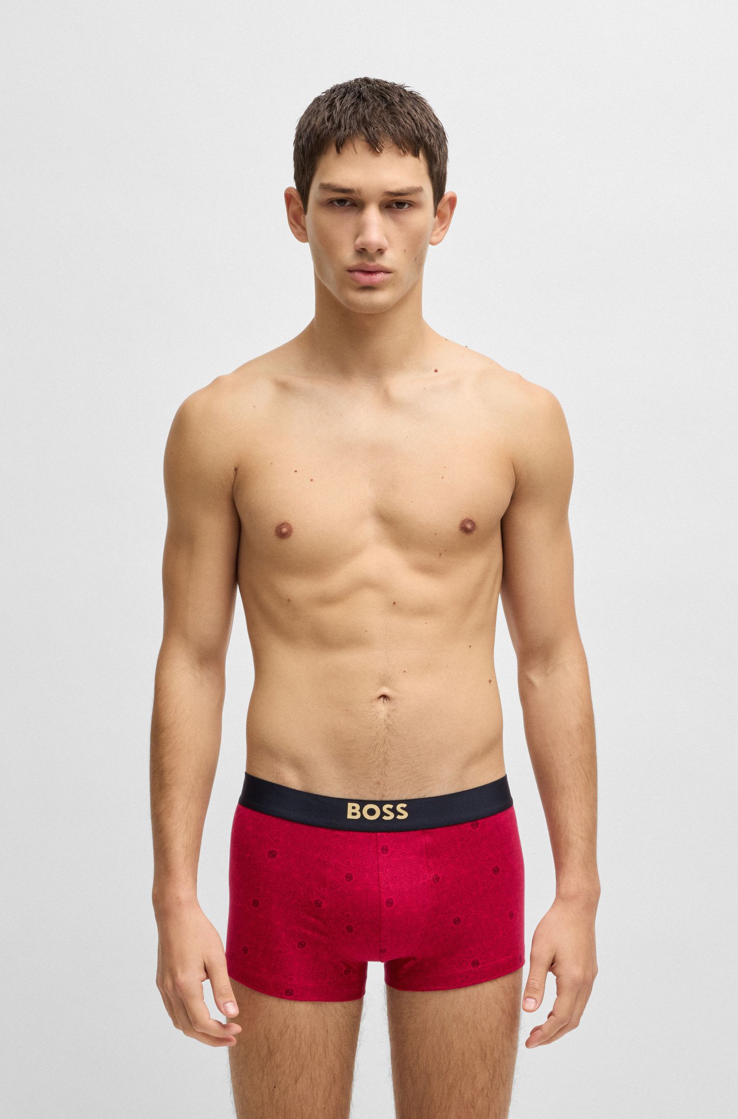 BOSS x 封神联名系列 弹力棉质经典款平角内裤