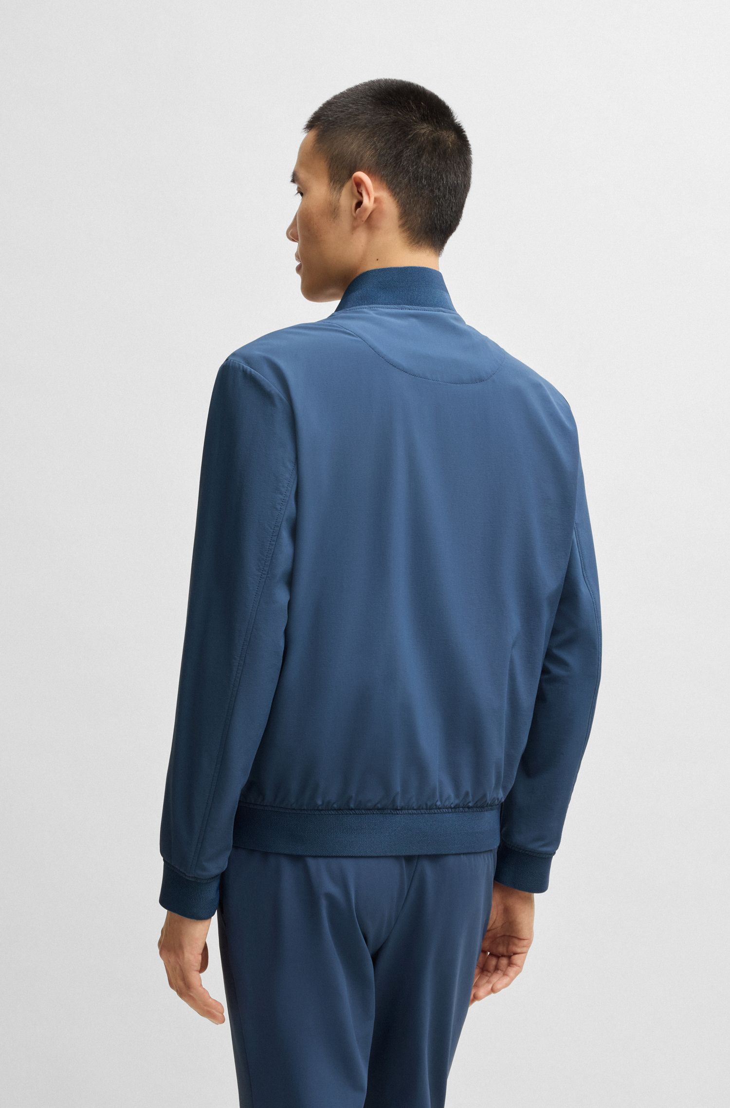 【BOSS博斯】针织装饰修身束腰夹克