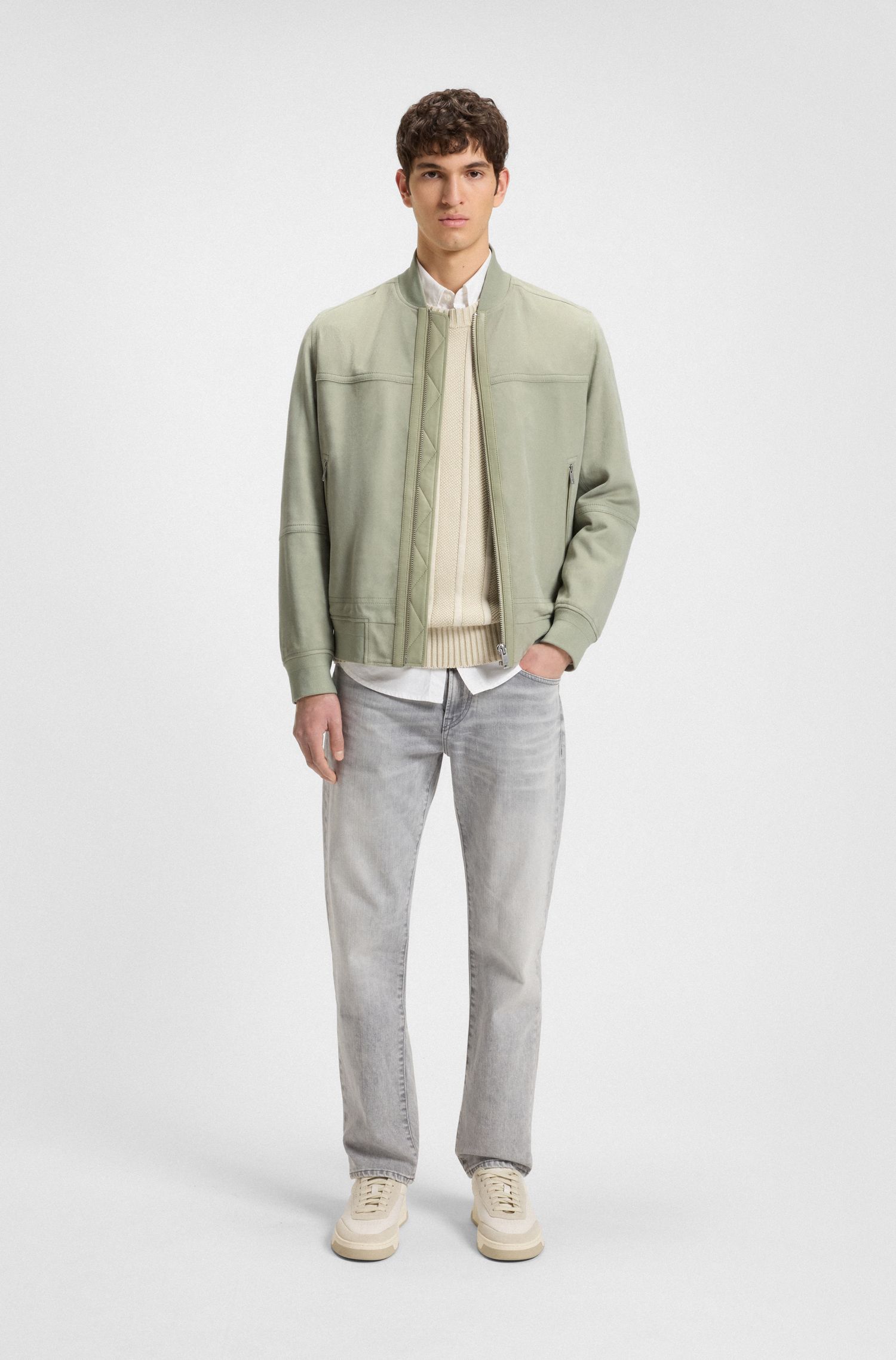 【BOSS博斯】皮革常规版夹克