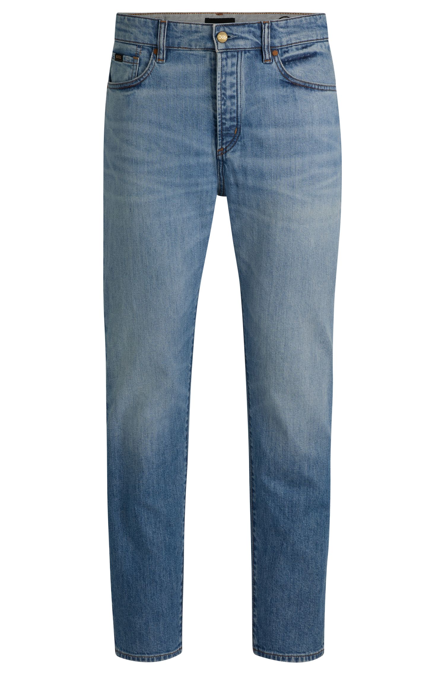 【BOSS博斯】蓝色舒适弹力经典版型牛仔裤