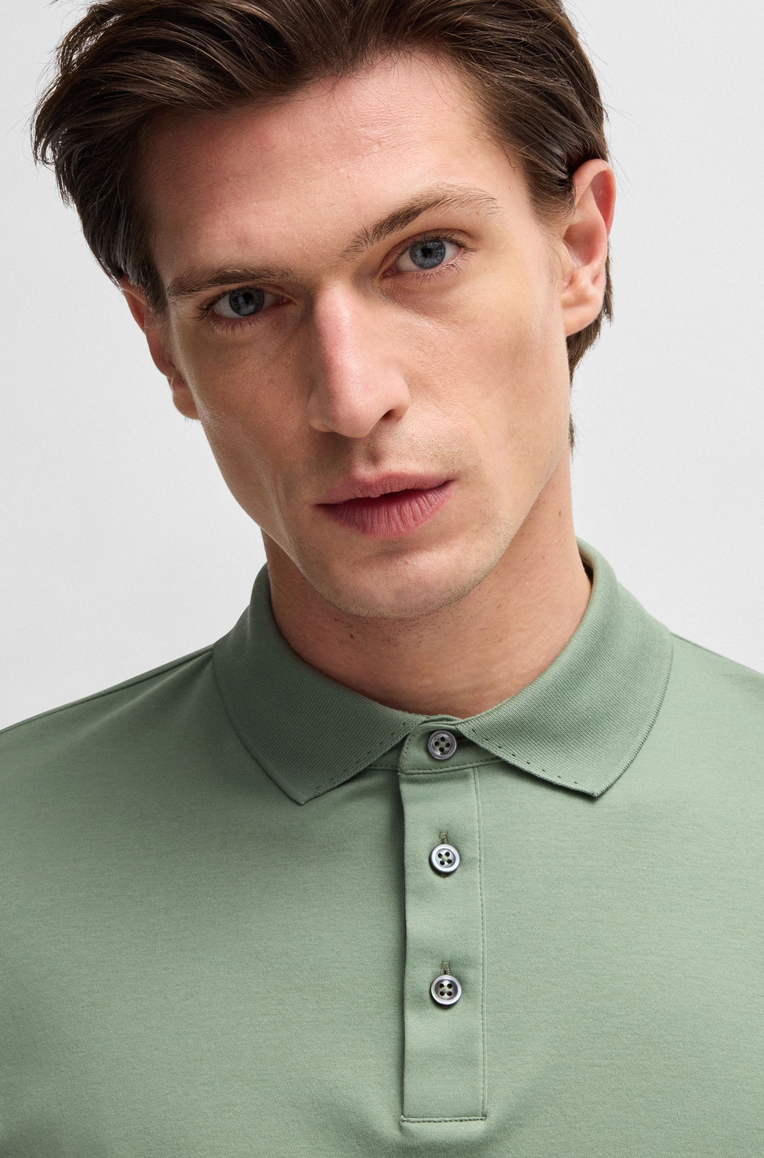 【BOSS博斯】常规版型丝光棉 Polo 衫