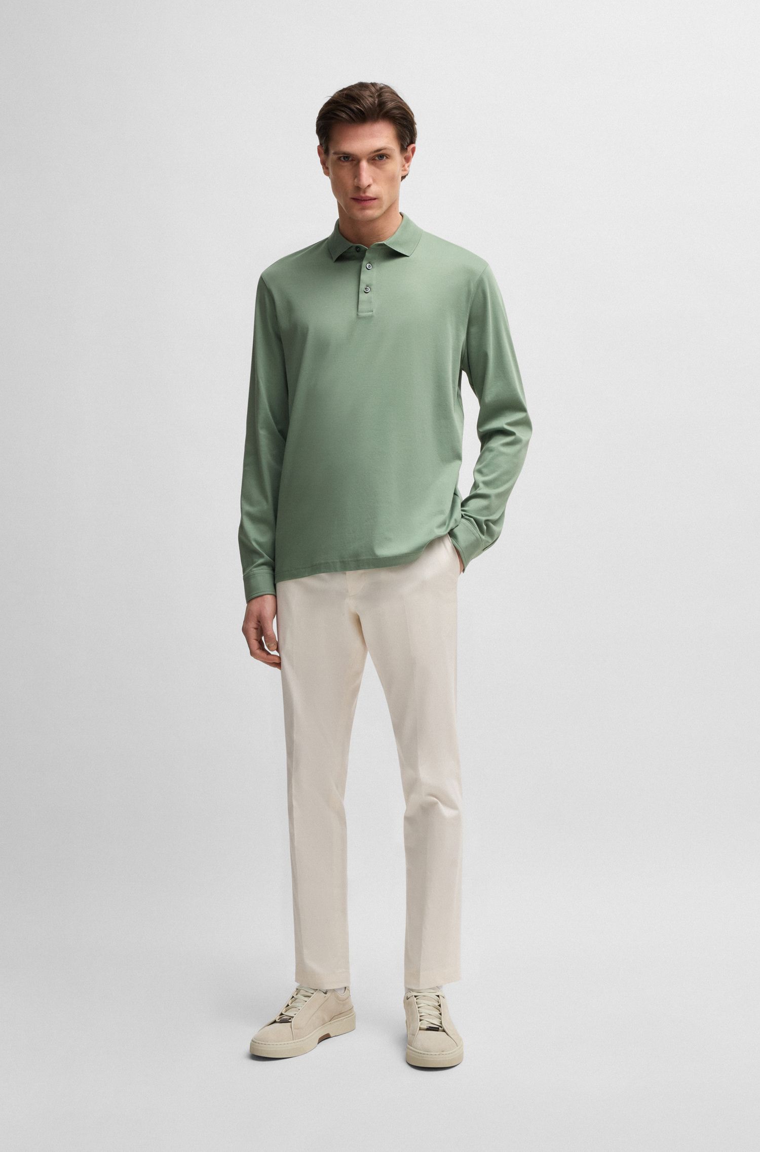 【BOSS博斯】常规版型丝光棉 Polo 衫