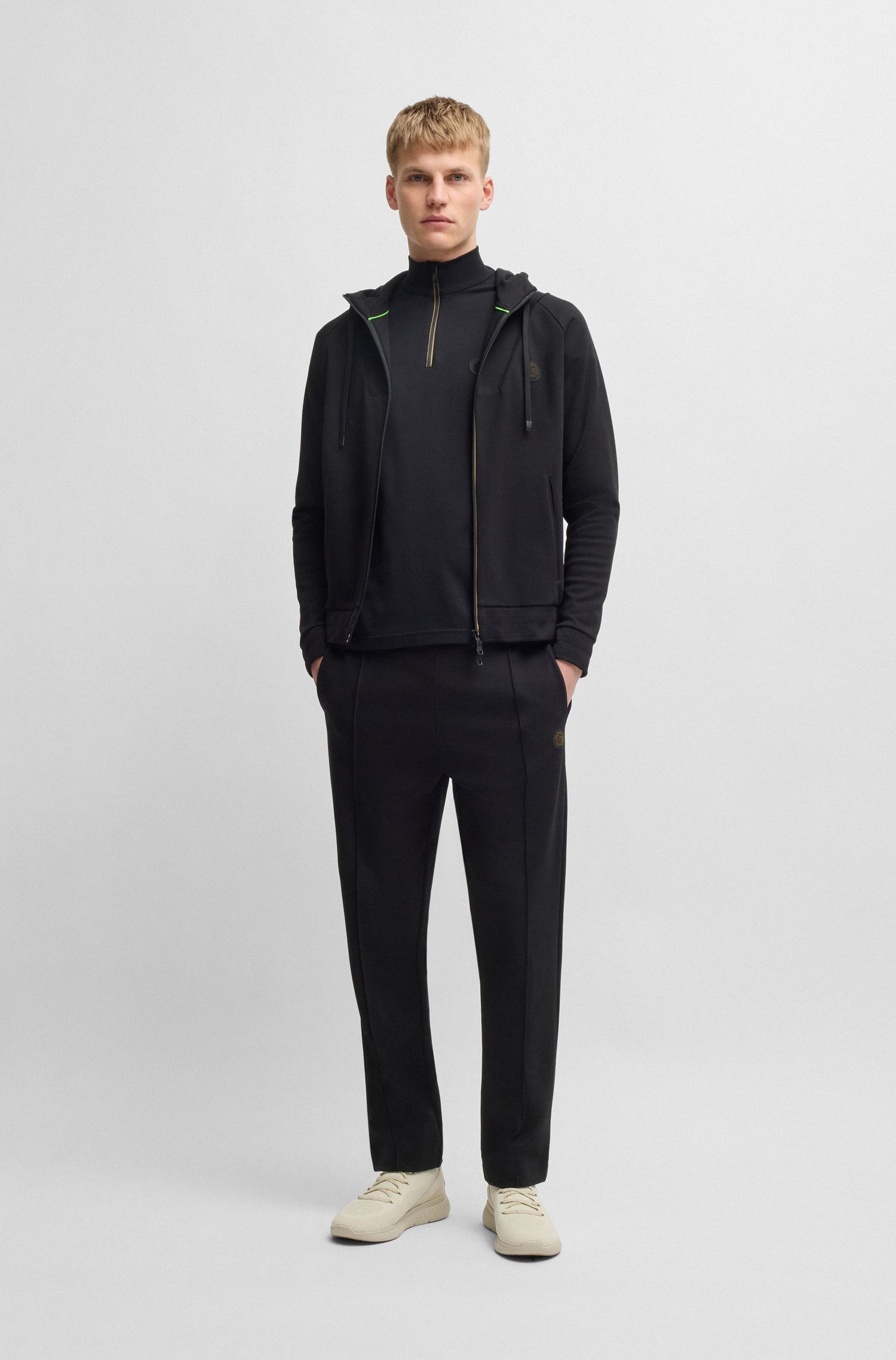 【BOSS博斯】针织鞋面和罗纹鞋底运动鞋