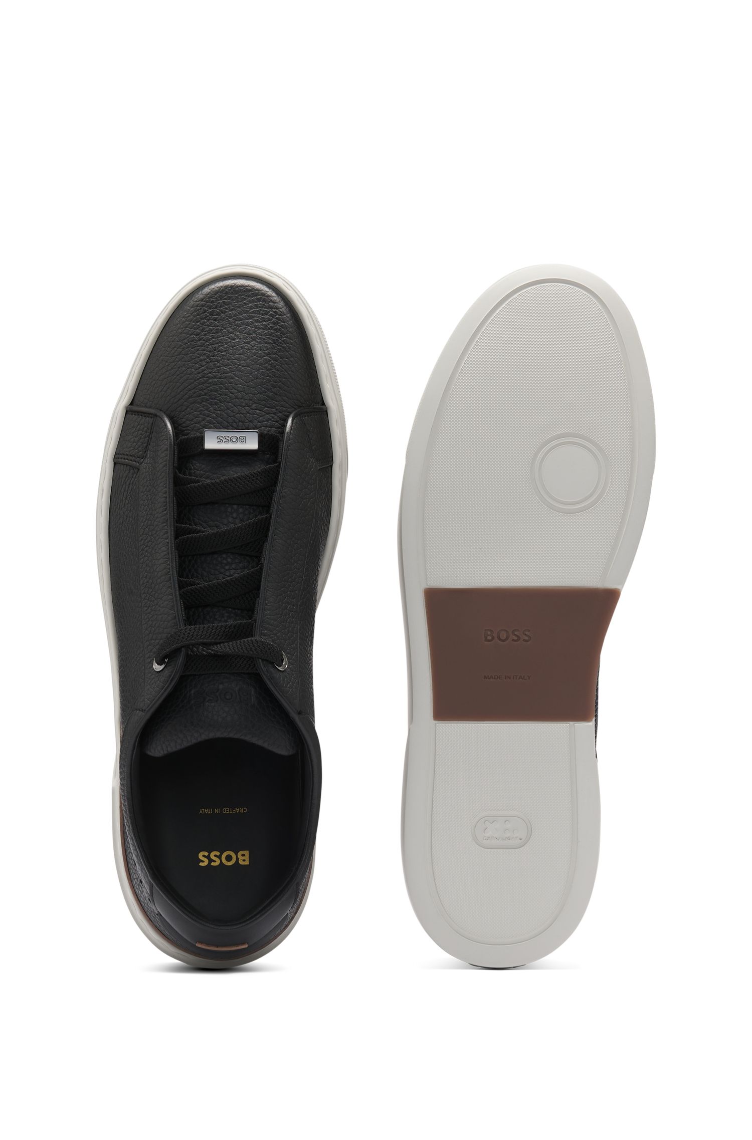 【BOSS博斯】粒面皮革隐藏鞋带 Gary 运动鞋