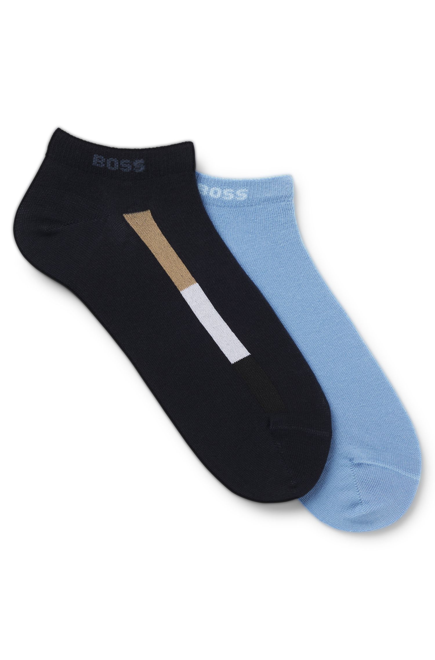 【BOSS博斯】棉质混纺短袜两双装