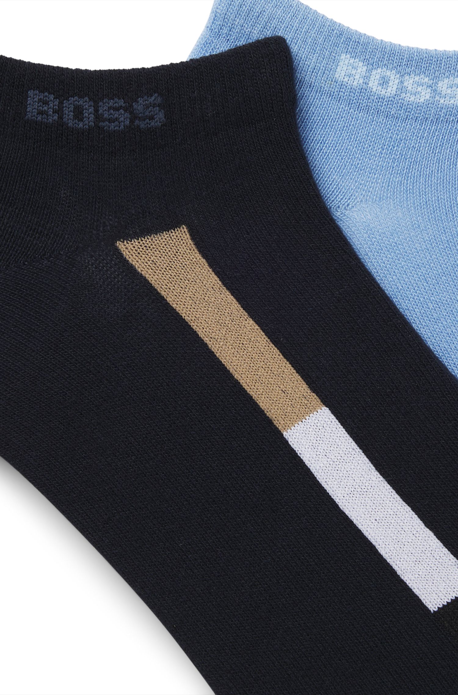 【BOSS博斯】棉质混纺短袜两双装