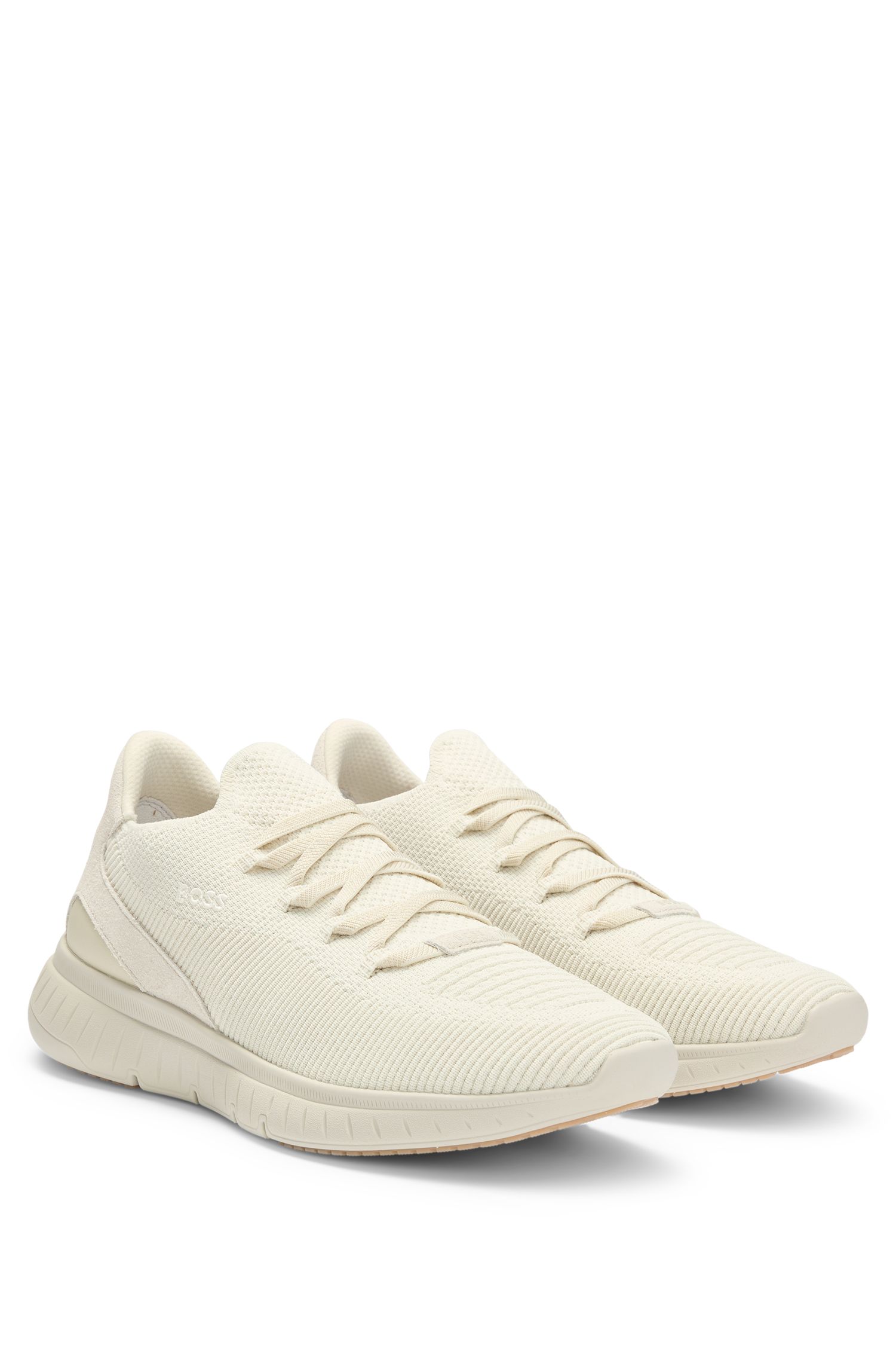 【BOSS博斯】针织鞋面和罗纹鞋底运动鞋