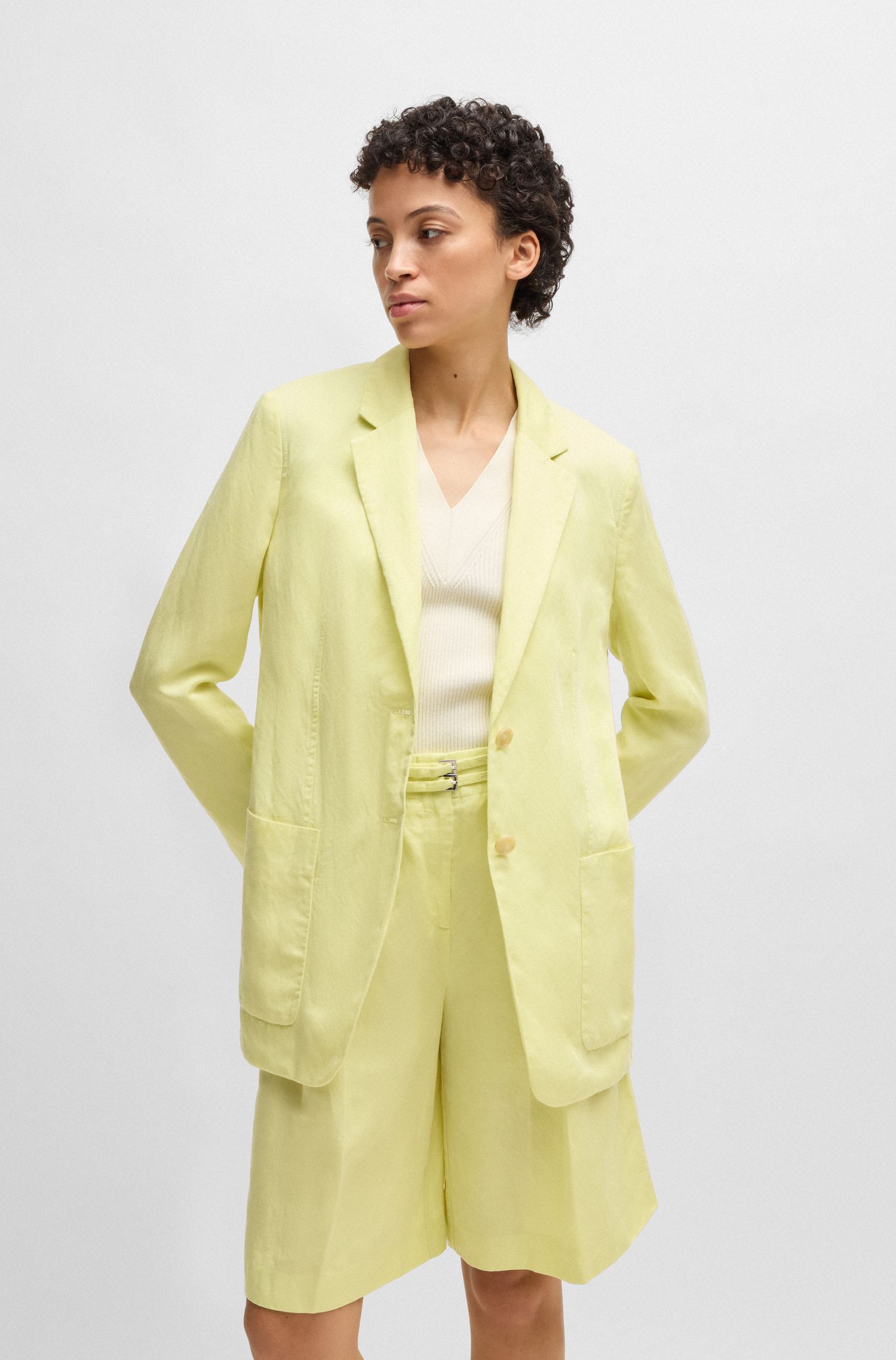 【BOSS博斯】双纽扣门襟宽松轻薄运动夹克衫