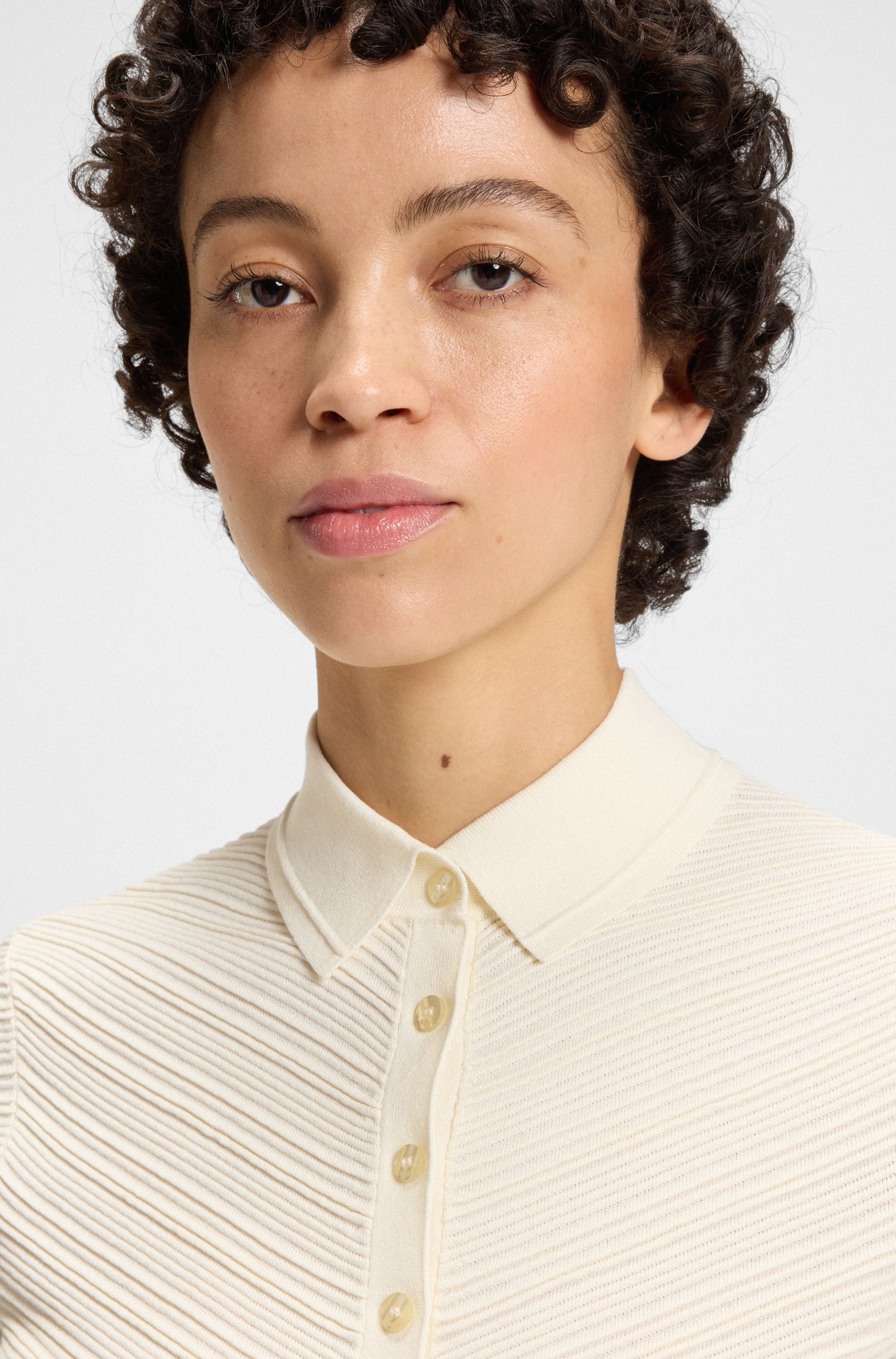 【BOSS博斯】Polo 领挺阔毛衣