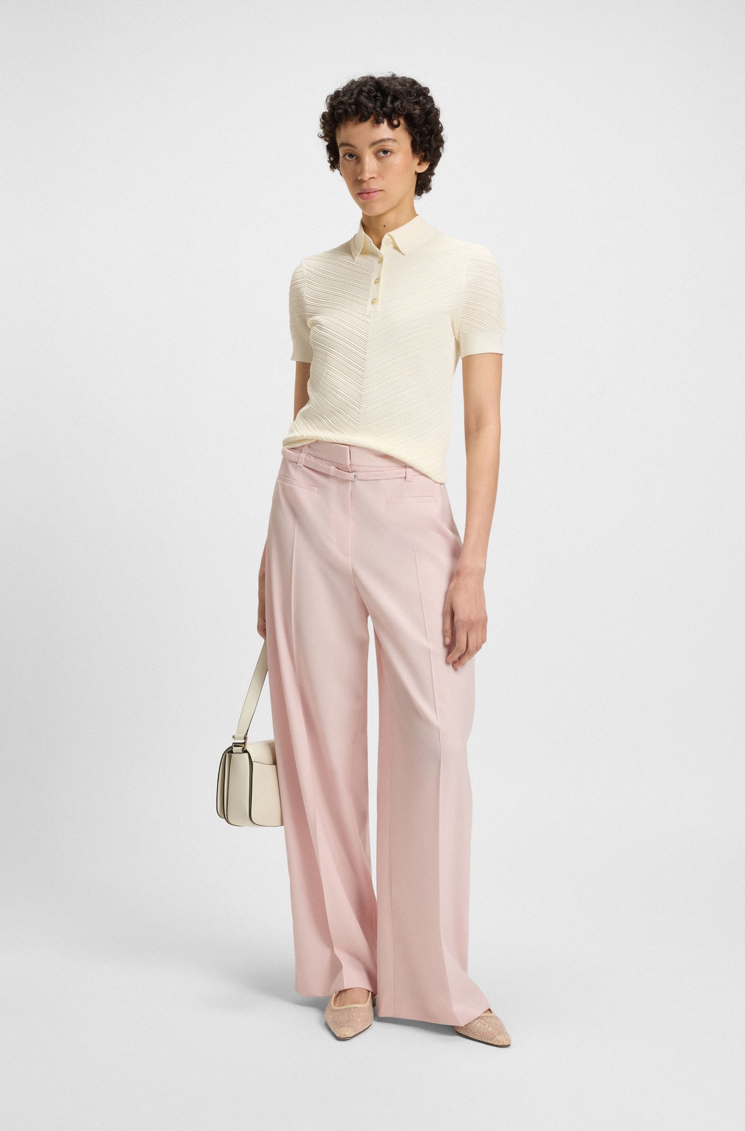 【BOSS博斯】Polo 领挺阔毛衣