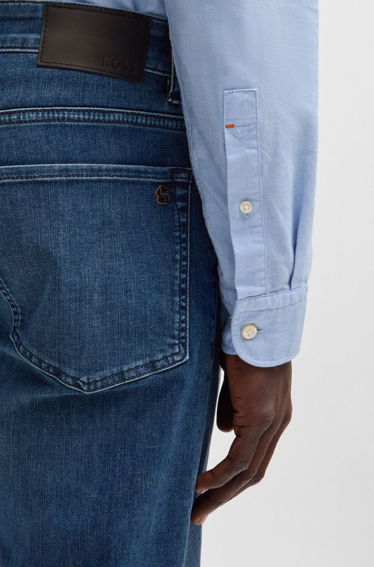 【BOSS博斯】柔软丹宁常规版型牛仔裤
