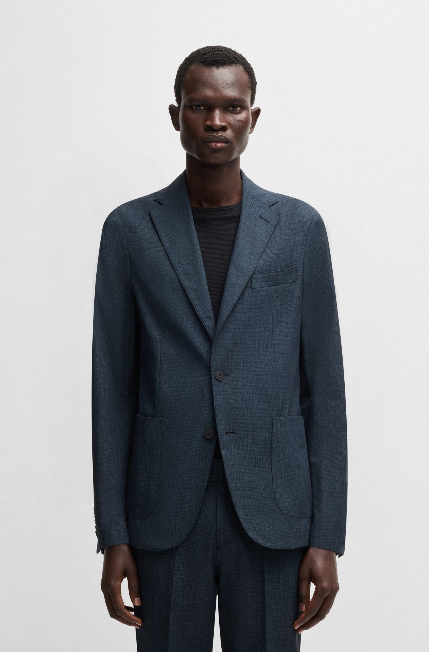 【BOSS博斯】面料可折叠修身西装夹克