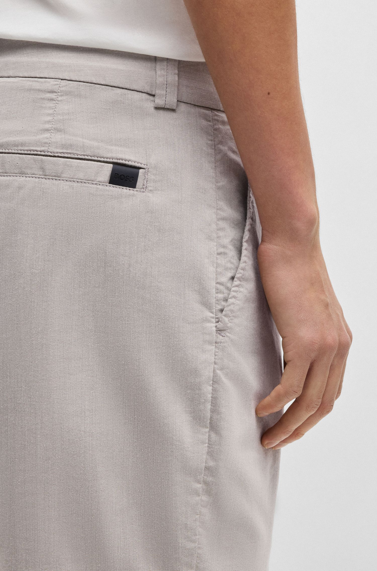 【BOSS博斯】弹力棉质府绸锥形版型短裤