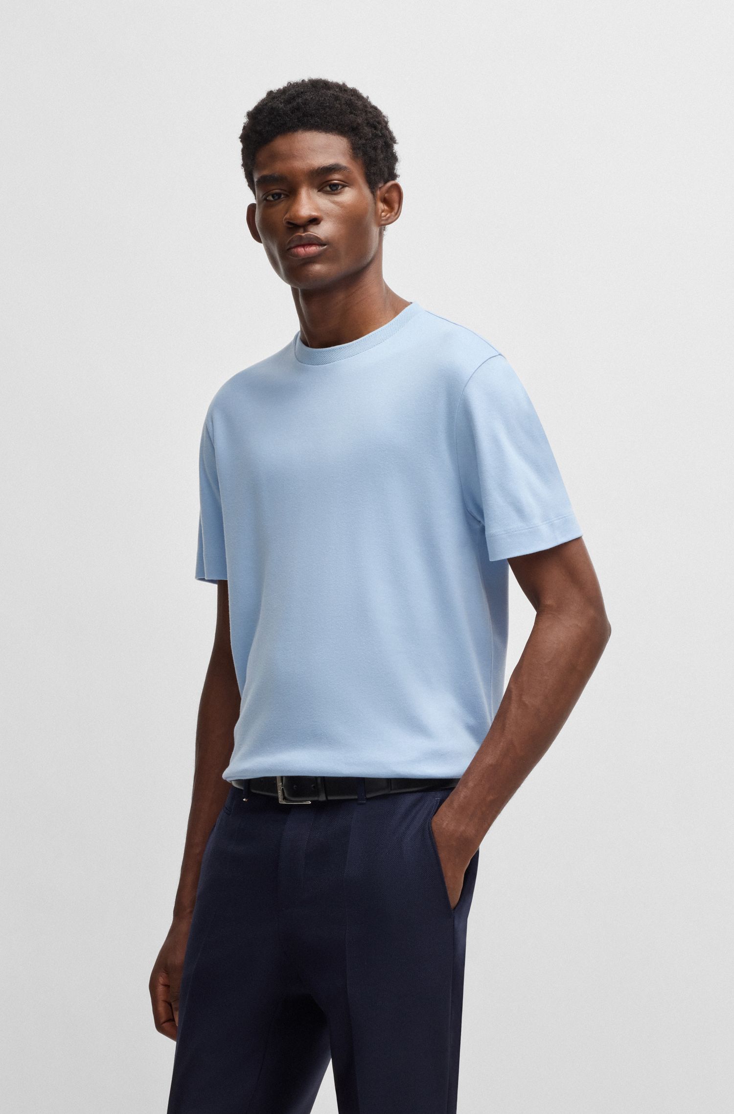 【BOSS博斯】棉毛面料常规版型 T 恤