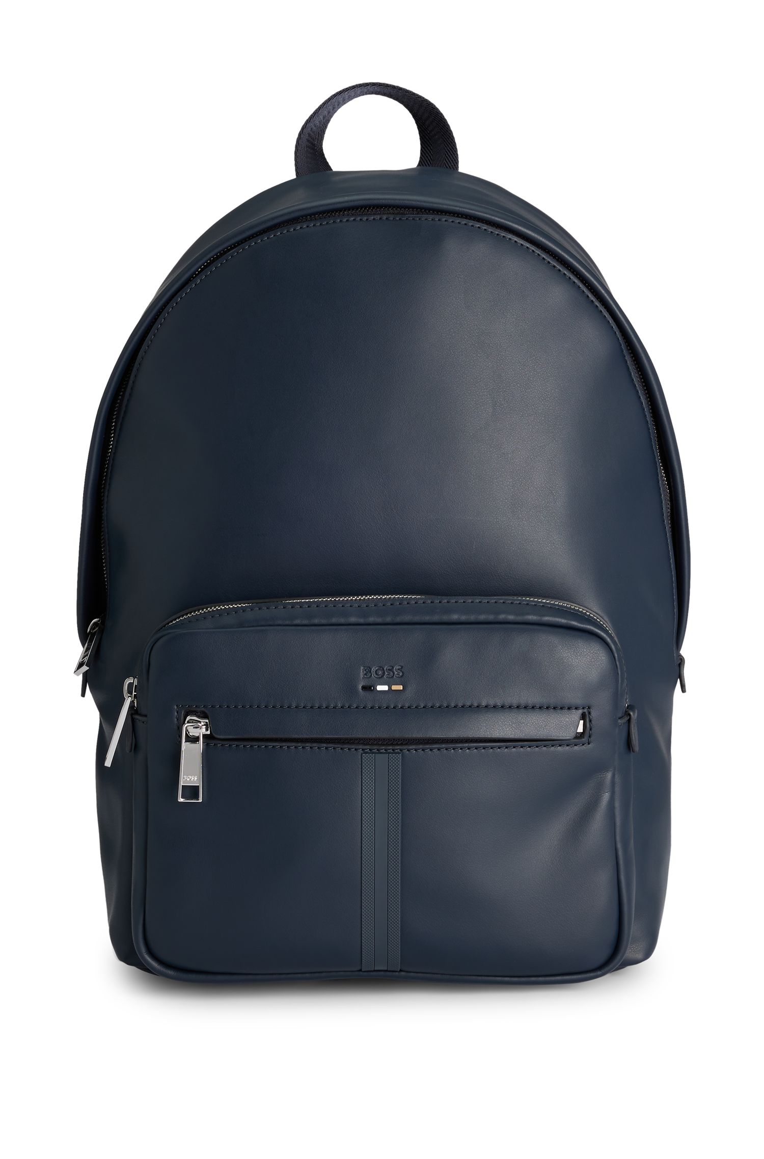 【BOSS博斯】纹理装饰人造革双肩背包
