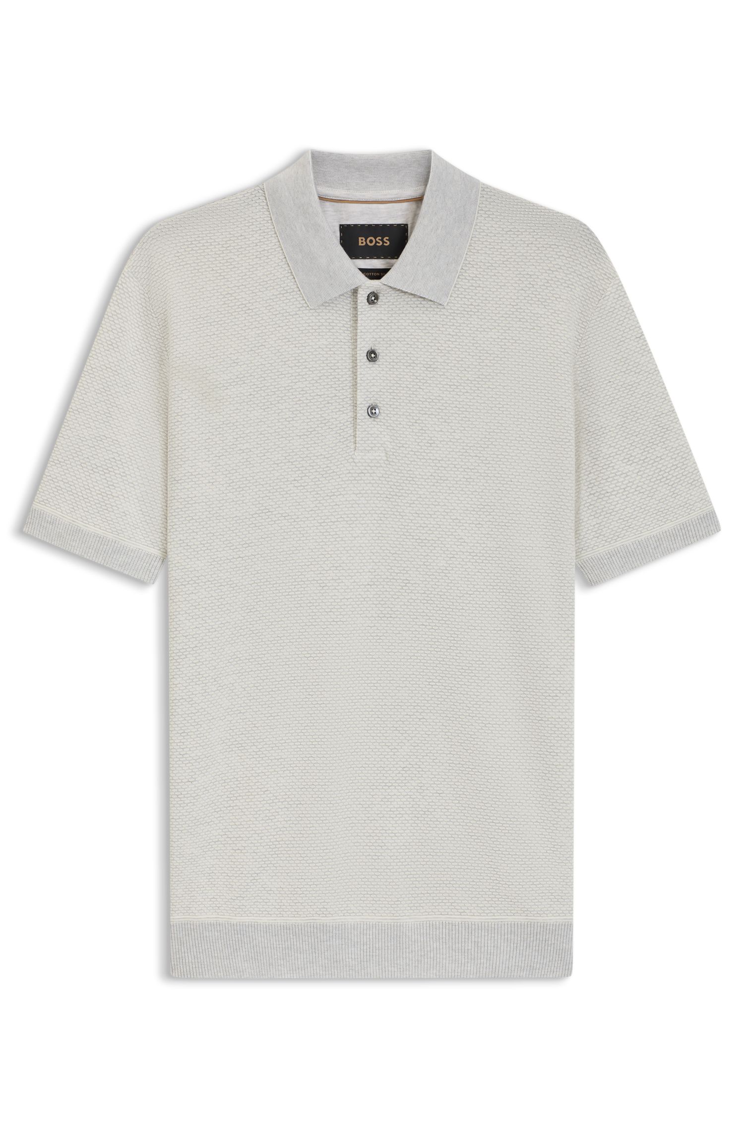 【BOSS博斯】丝光棉真丝 Polo 衫